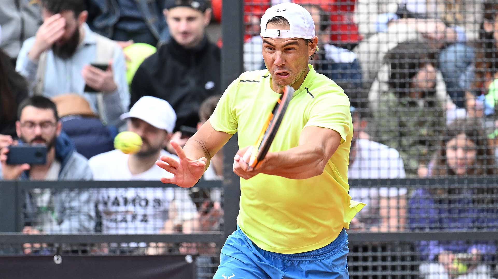 Rafael Nadal takes to the practice courts in Rome, where he is a 10-time champion at the ATP Masters 1000 event.