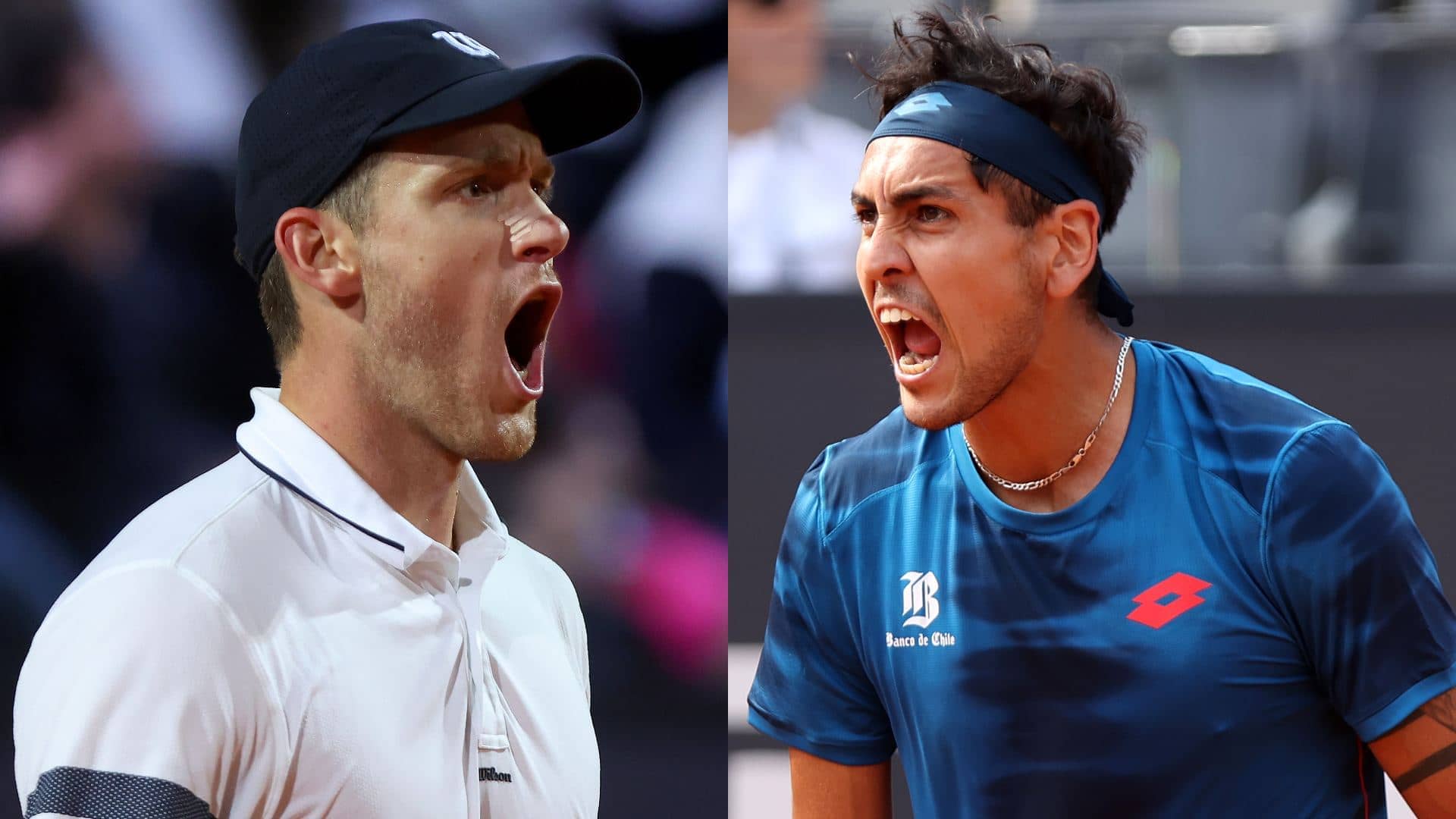 Nicolas Jarry y Alejandro Tabilo buscarán llegar este viernes a la definición en Roma.