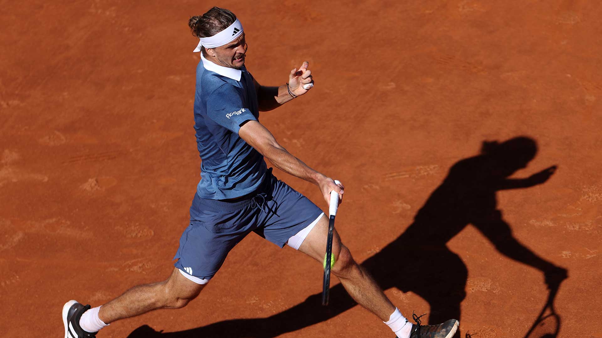 Alexander Zverev, durante su partido en Roma.