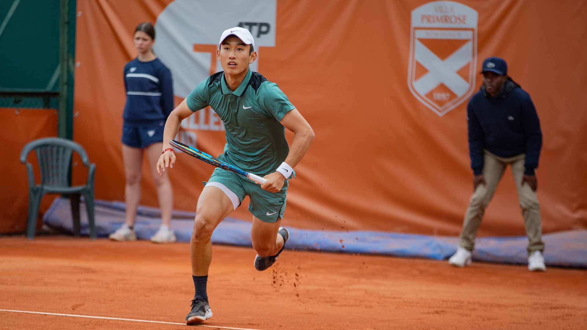 Shang Juncheng at the <a href='https://www.atptour.com/en/scores/archive/bordeaux/3824/2025/results'>BNP Paribas Primrose</a>.