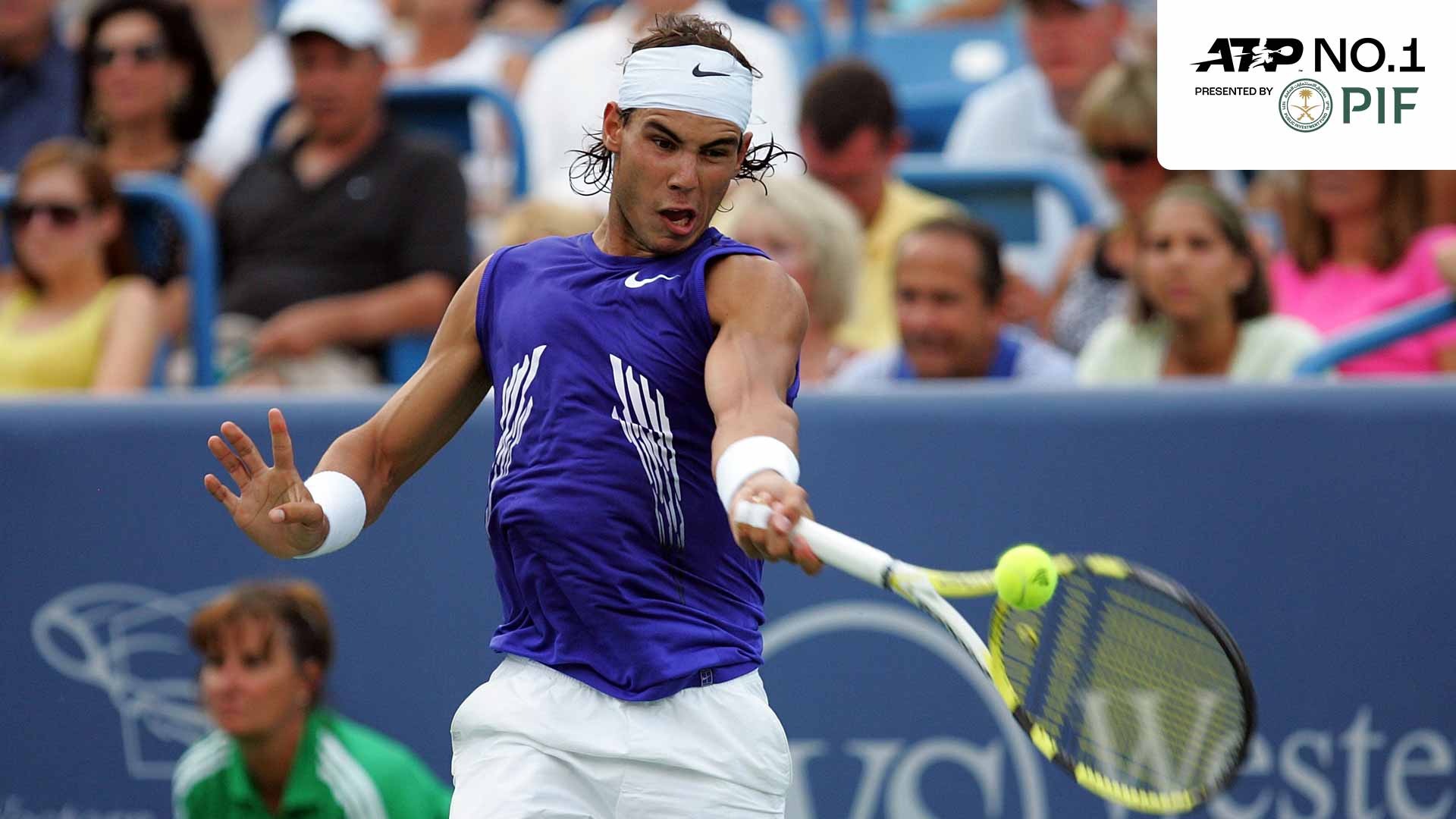 Rafael Nadal venció a Nicolás Lapentti en los cuartos de final del Western & Southern Open 2008 para garantizar su ascenso al No. 1 del PIF ATP Ranking.