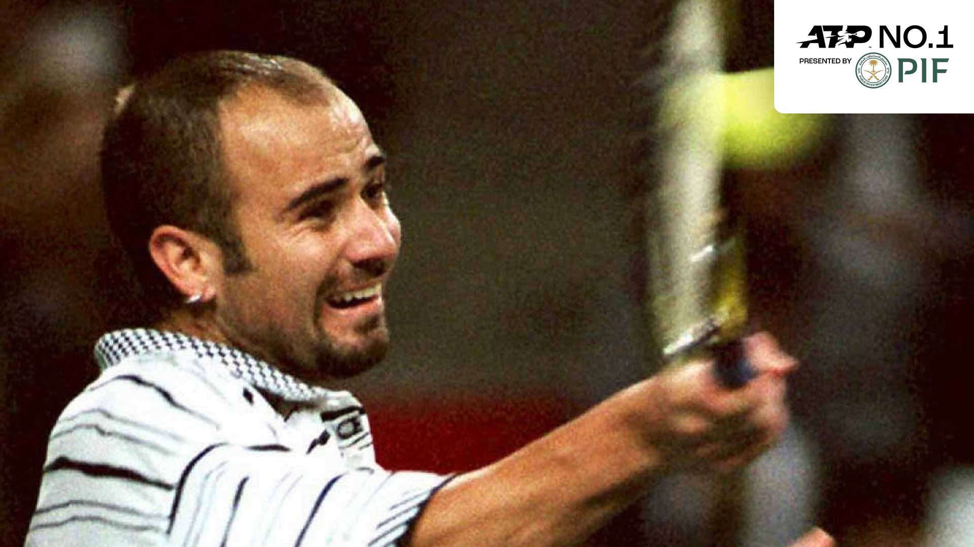 Andre Agassi first competed as World No. 1 in the PIF ATP Rankings in April 1995.