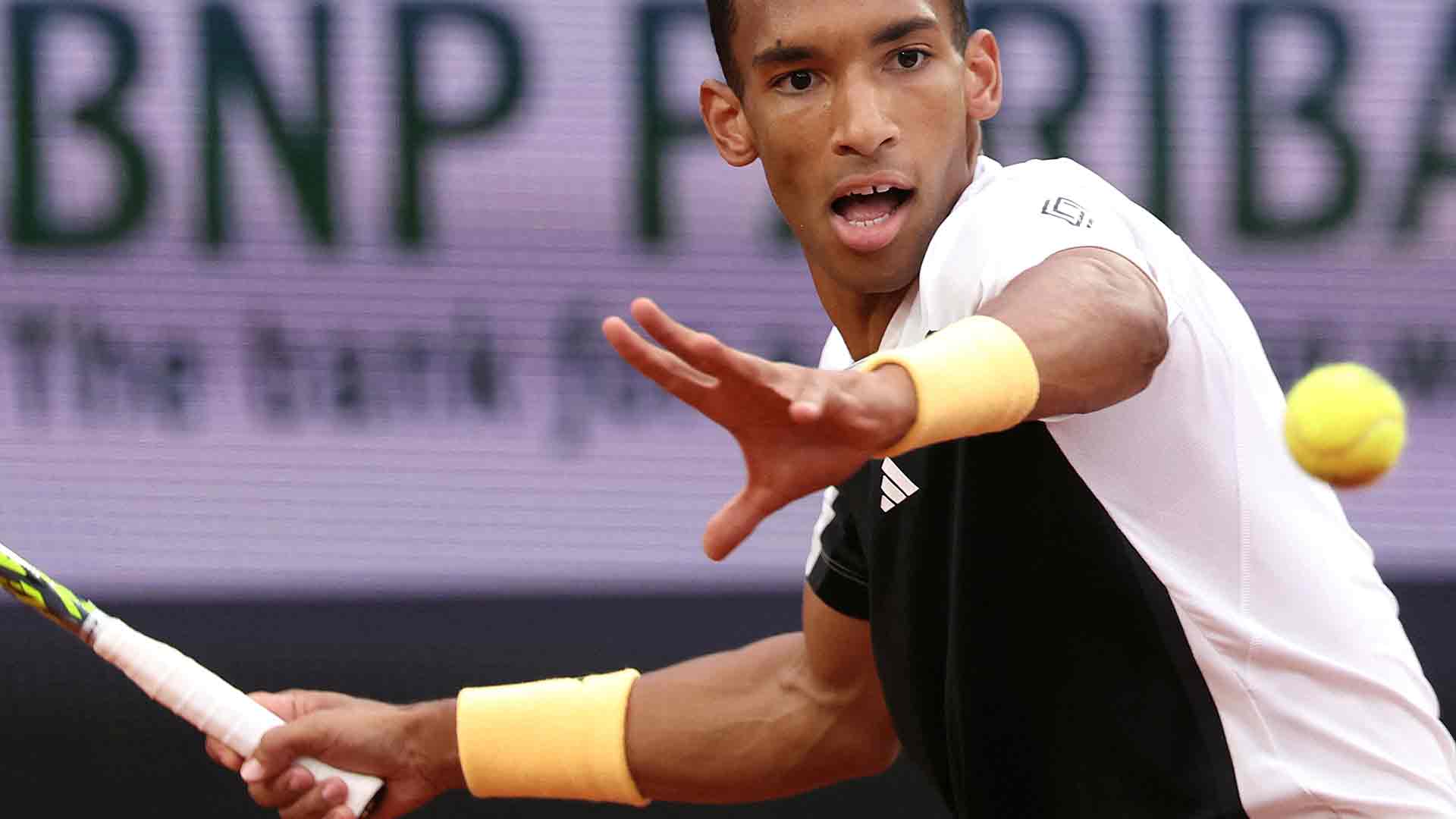 Felix Auger-Aliassime terminó este sábado su partido frente a Ben Shelton.
