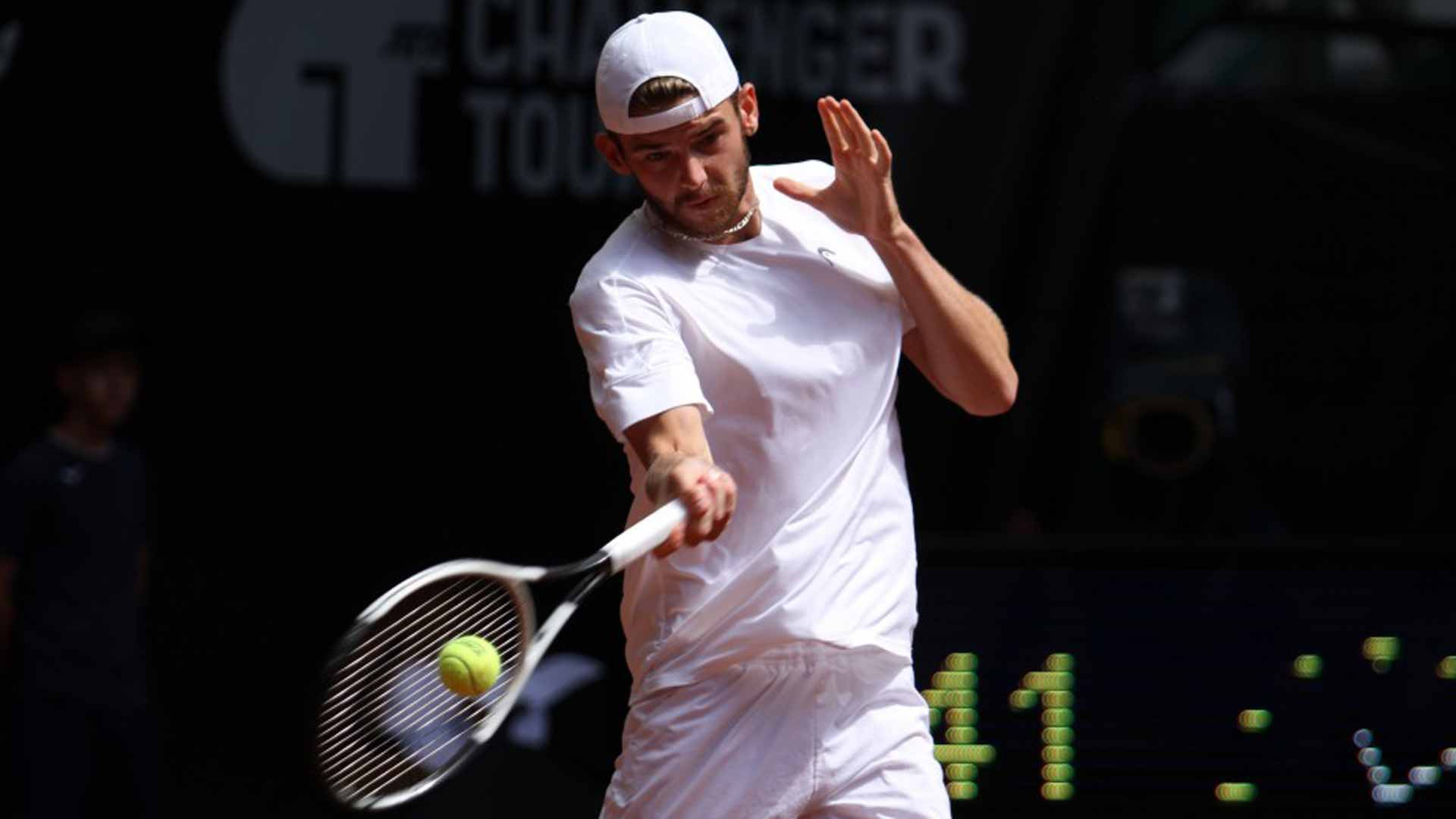Jerome Kym in action at the Prostejov Challenger.