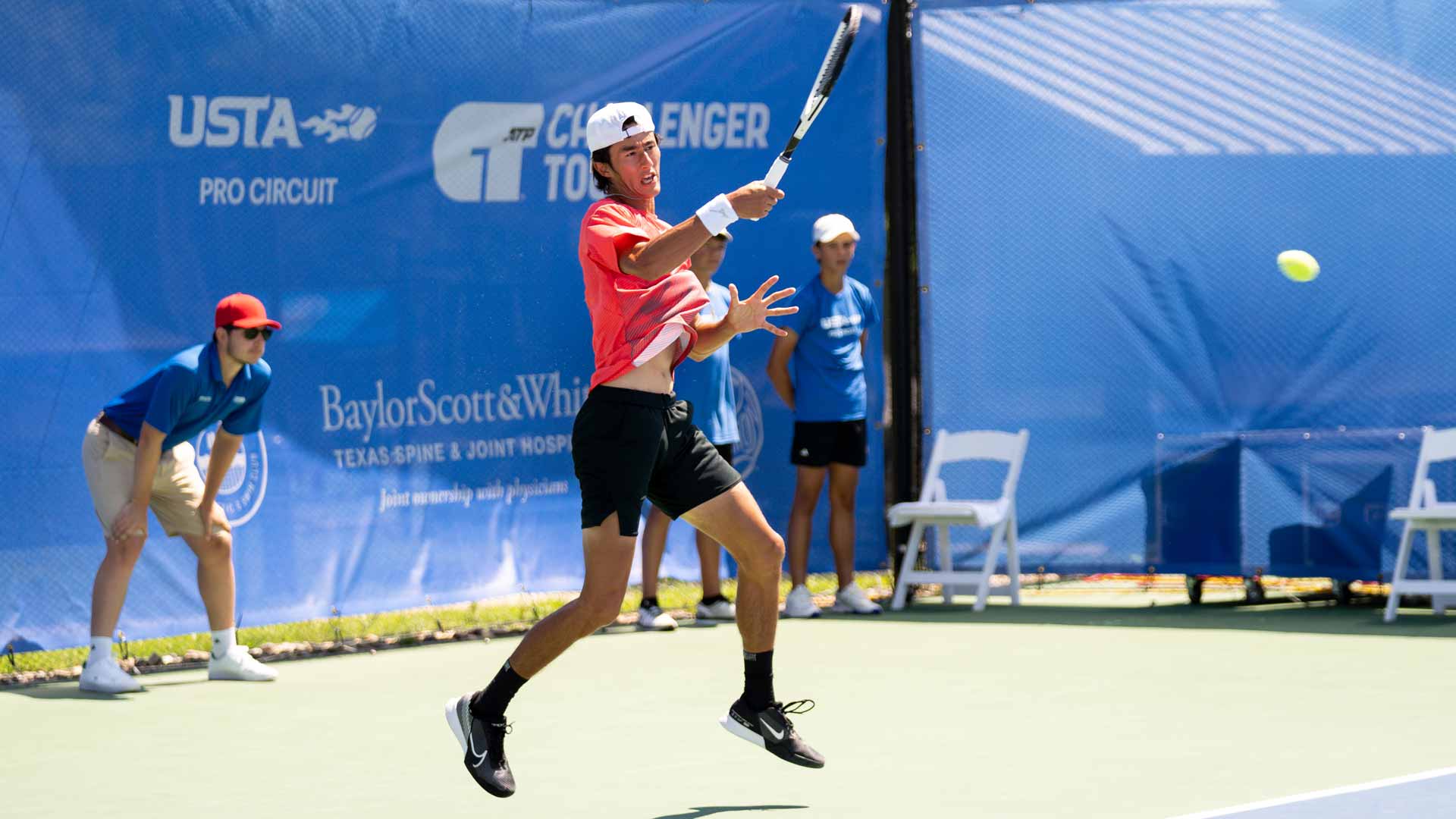 James Trotter at the Tyler Tennis Championships, where he won his first ATP Challenger Tour title.