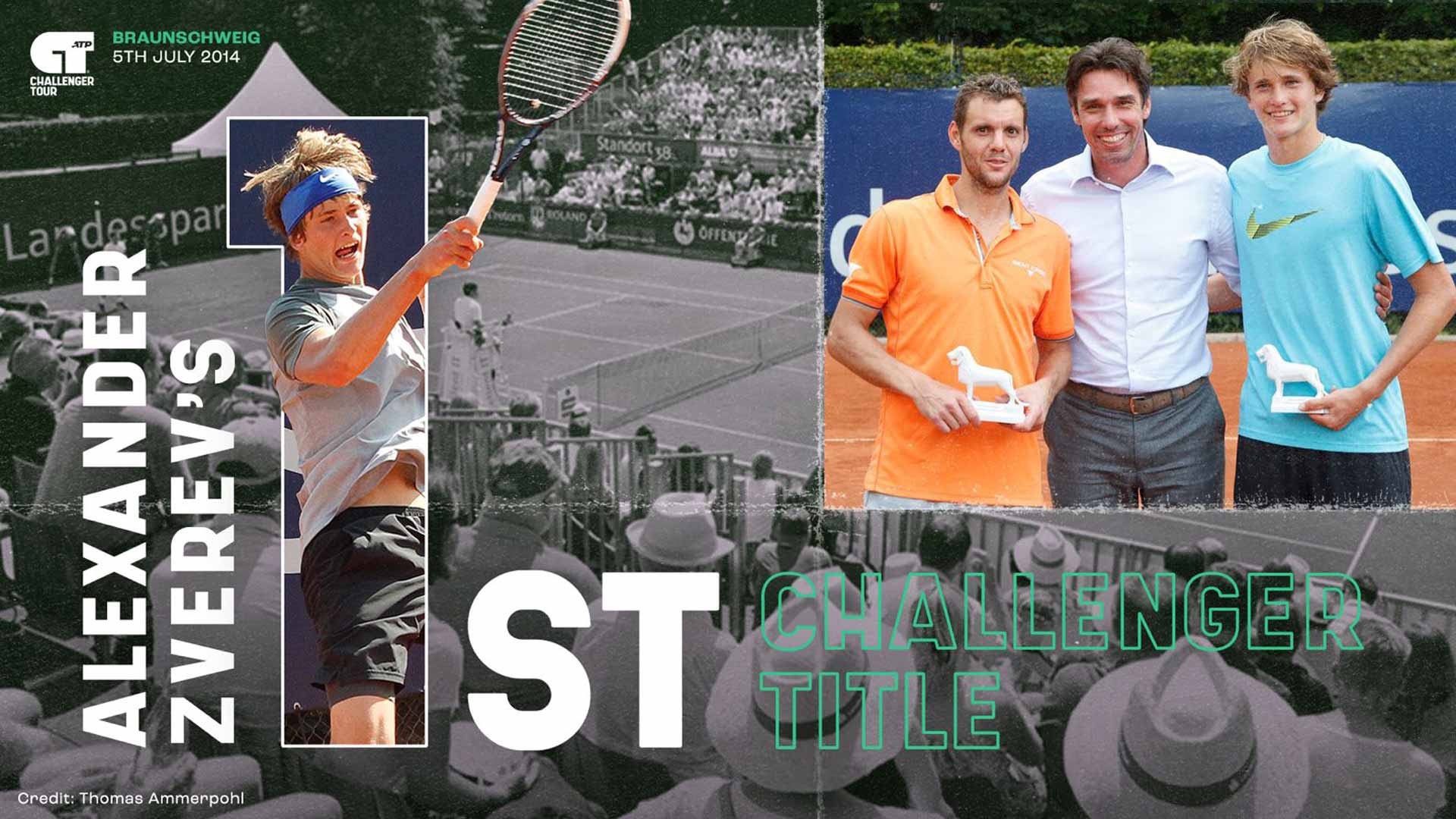 Alexander Zverev won the 2014 Braunschweig Challenger as World No. 665.