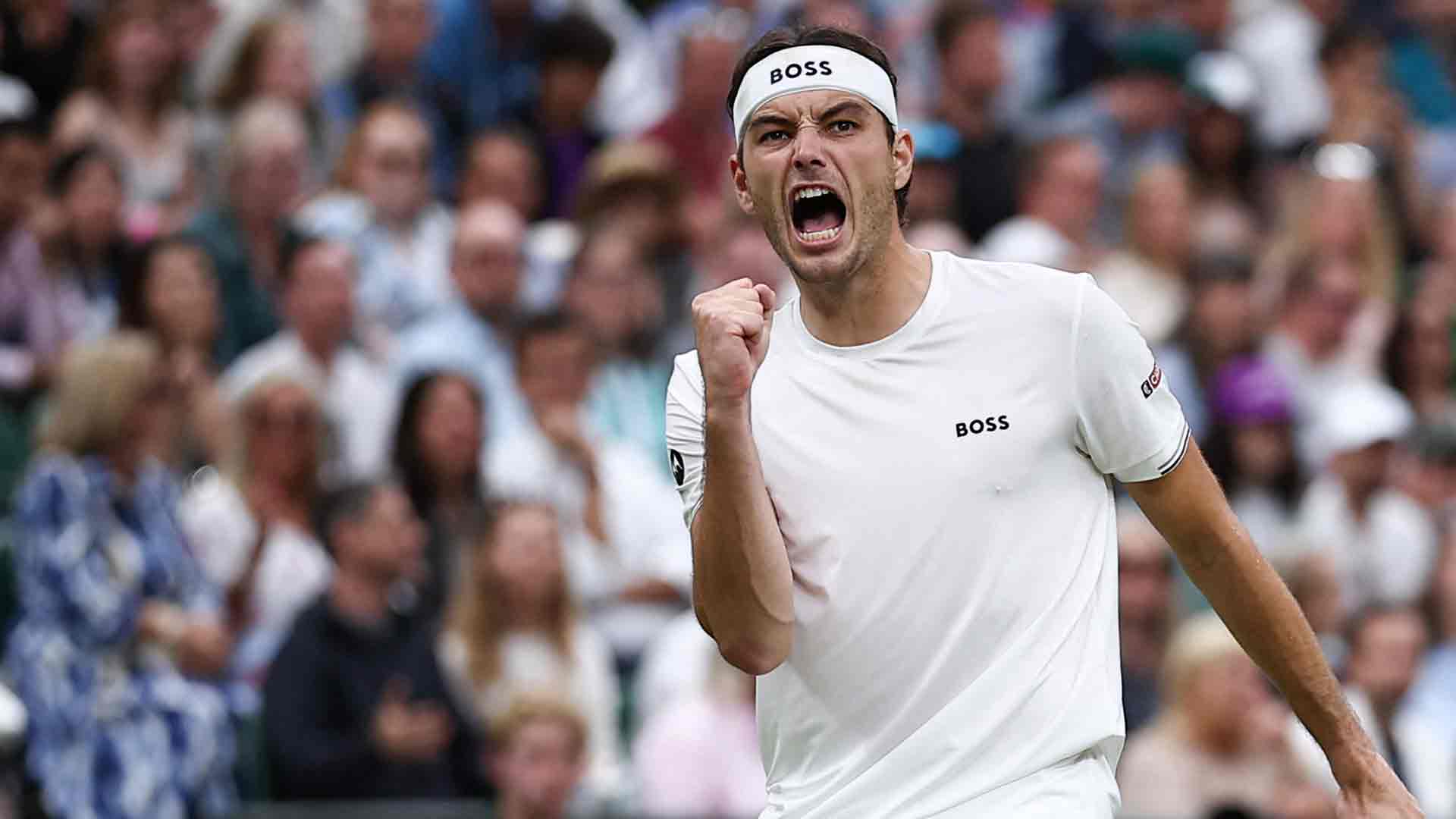 Taylor Fritz alcanza los cuartos de final de Wimbledon por segunda vez.