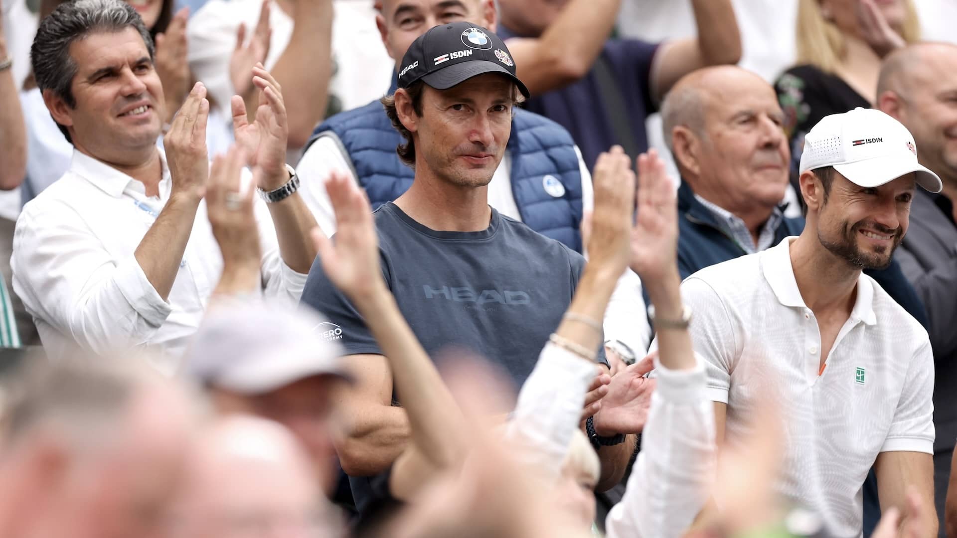 Juan Carlos Ferrero, en un partido de Carlos Alcaraz en Wimbledon.