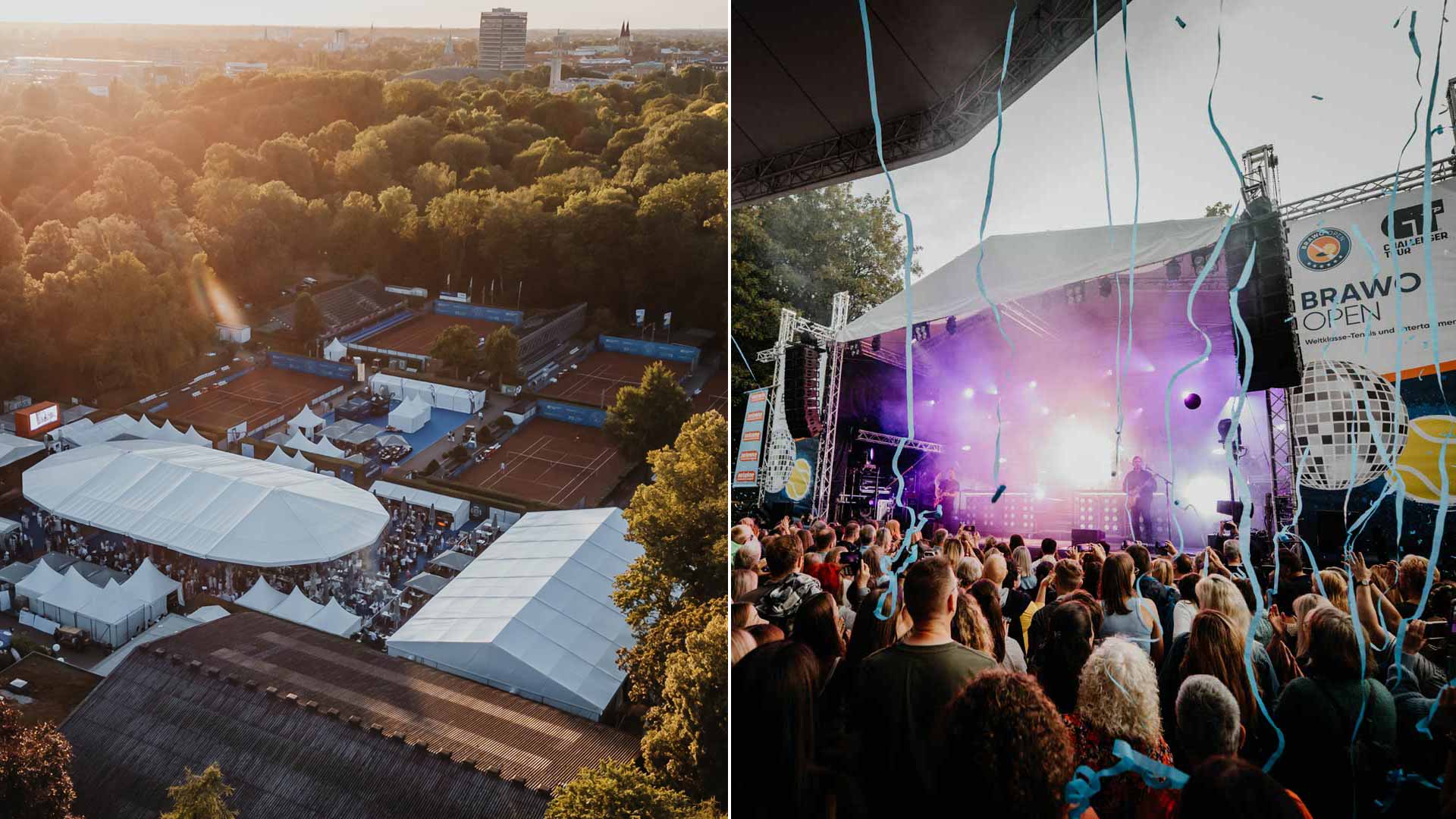 The Braunschweig Challenger features seven days of tennis and 10 days of concerts.
