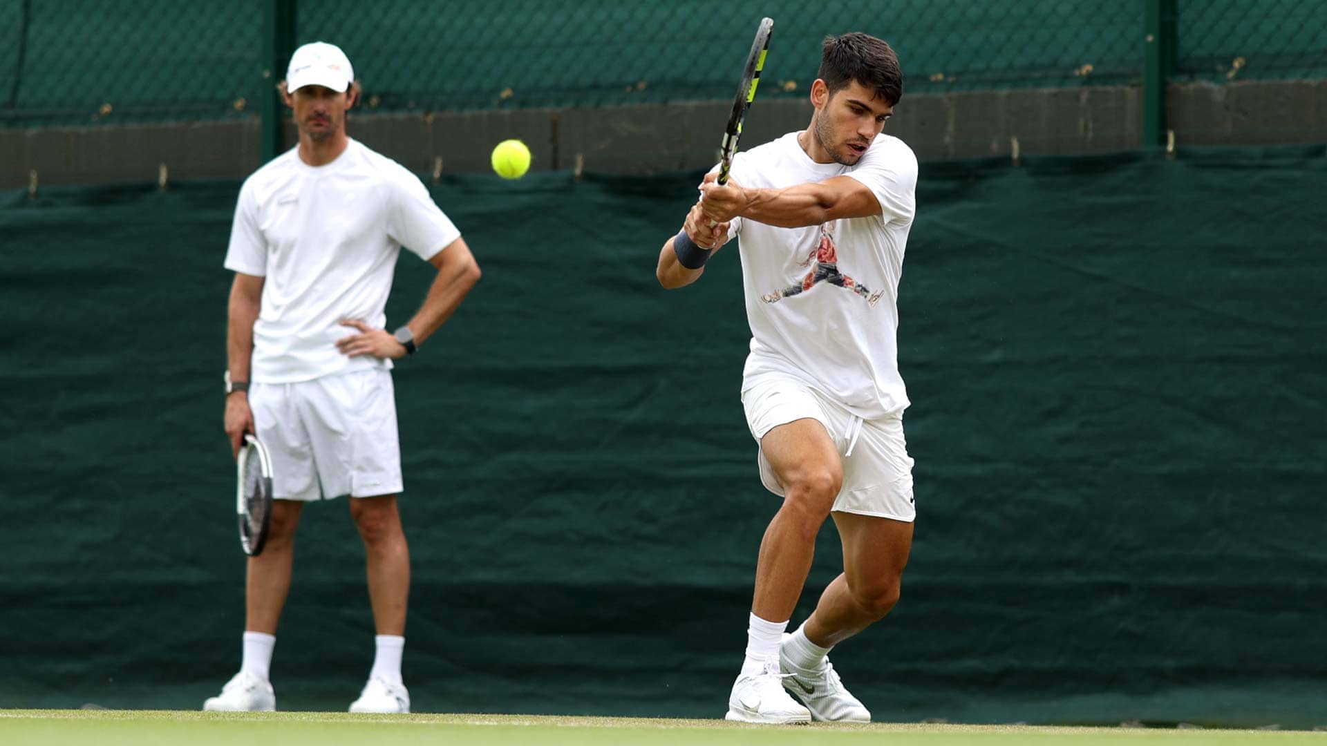 Juan Carlos Ferrero is hoping to guide Carlos Alcaraz to a fourth major title on Sunday.