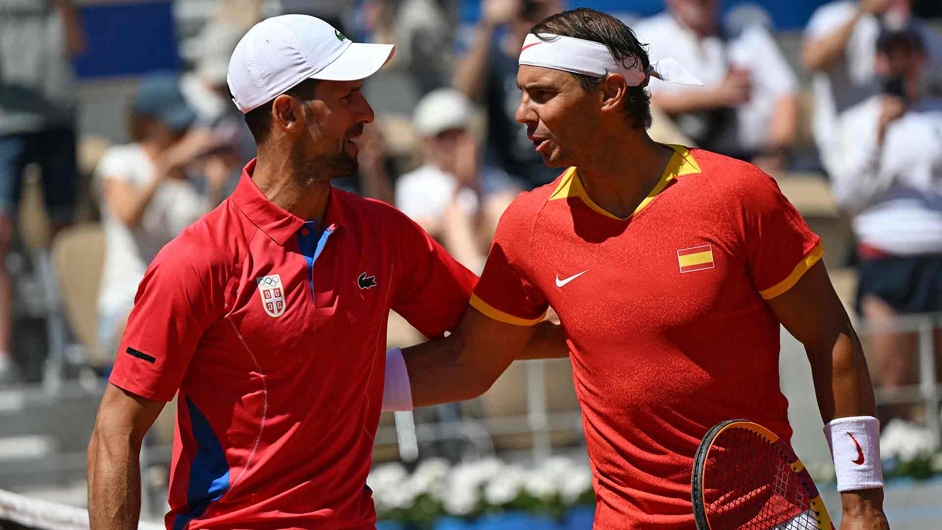 Rafael Nadal y Novak Djokovic jugaron el capítulo 60 de su rivalidad este lunes en París 2024.