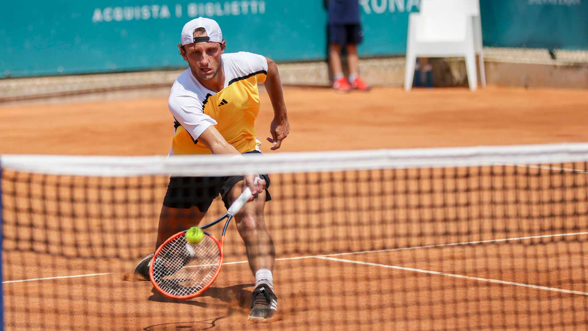 <a href='https://www.atptour.com/es/players/federico-arnaboldi/a0ba/overview'>Federico Arnaboldi</a> at the Verona Challenger.