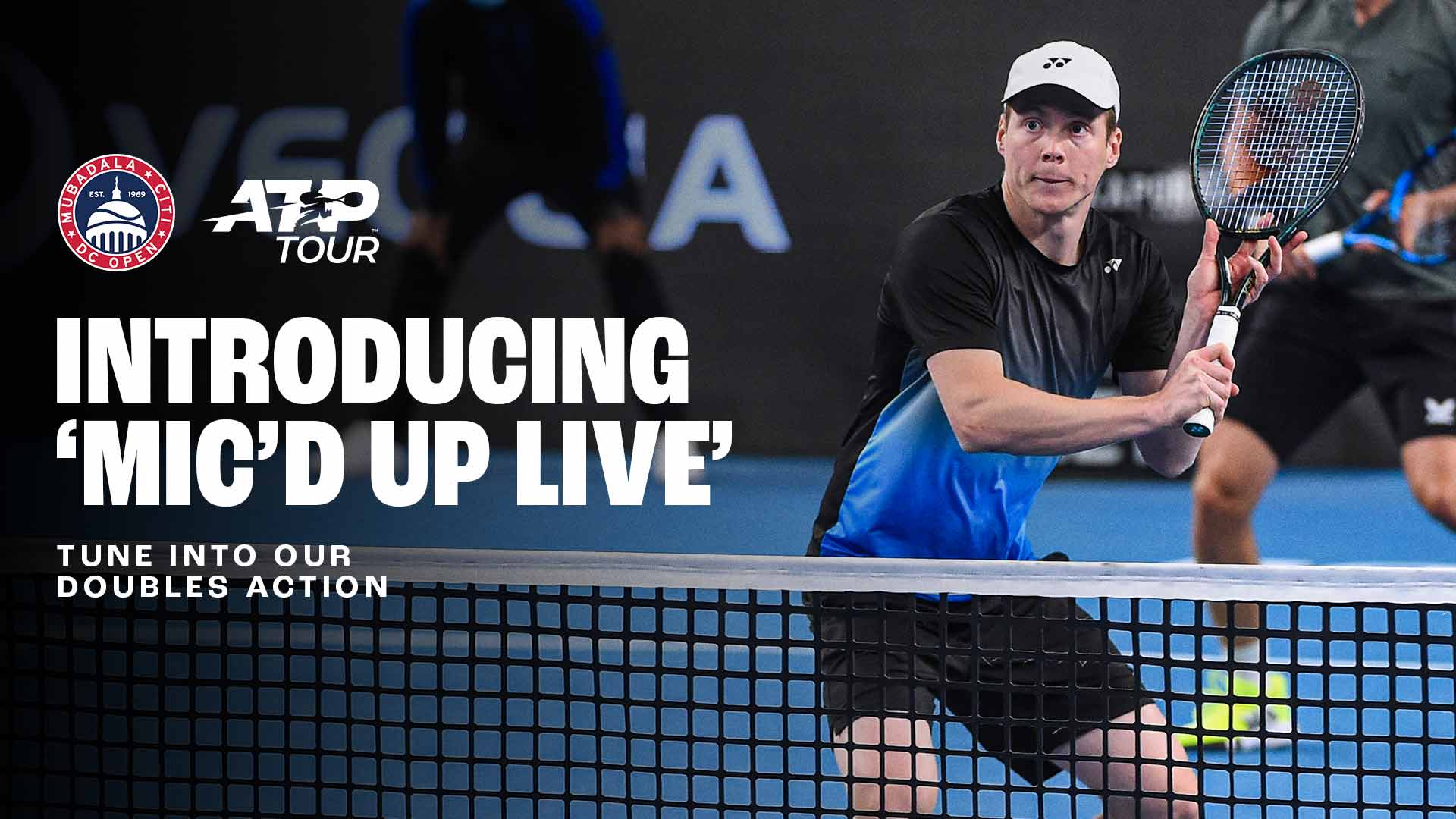 Players will trial wearing microphones in select doubles matches this week in Washington.