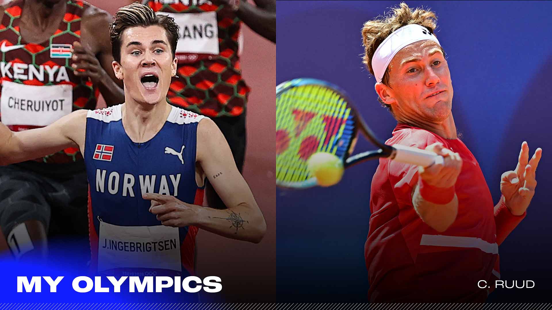 Casper Ruud says he's inspired by Norwegian 1500m gold Olympic medallist Jakob Ingebrigtsen.