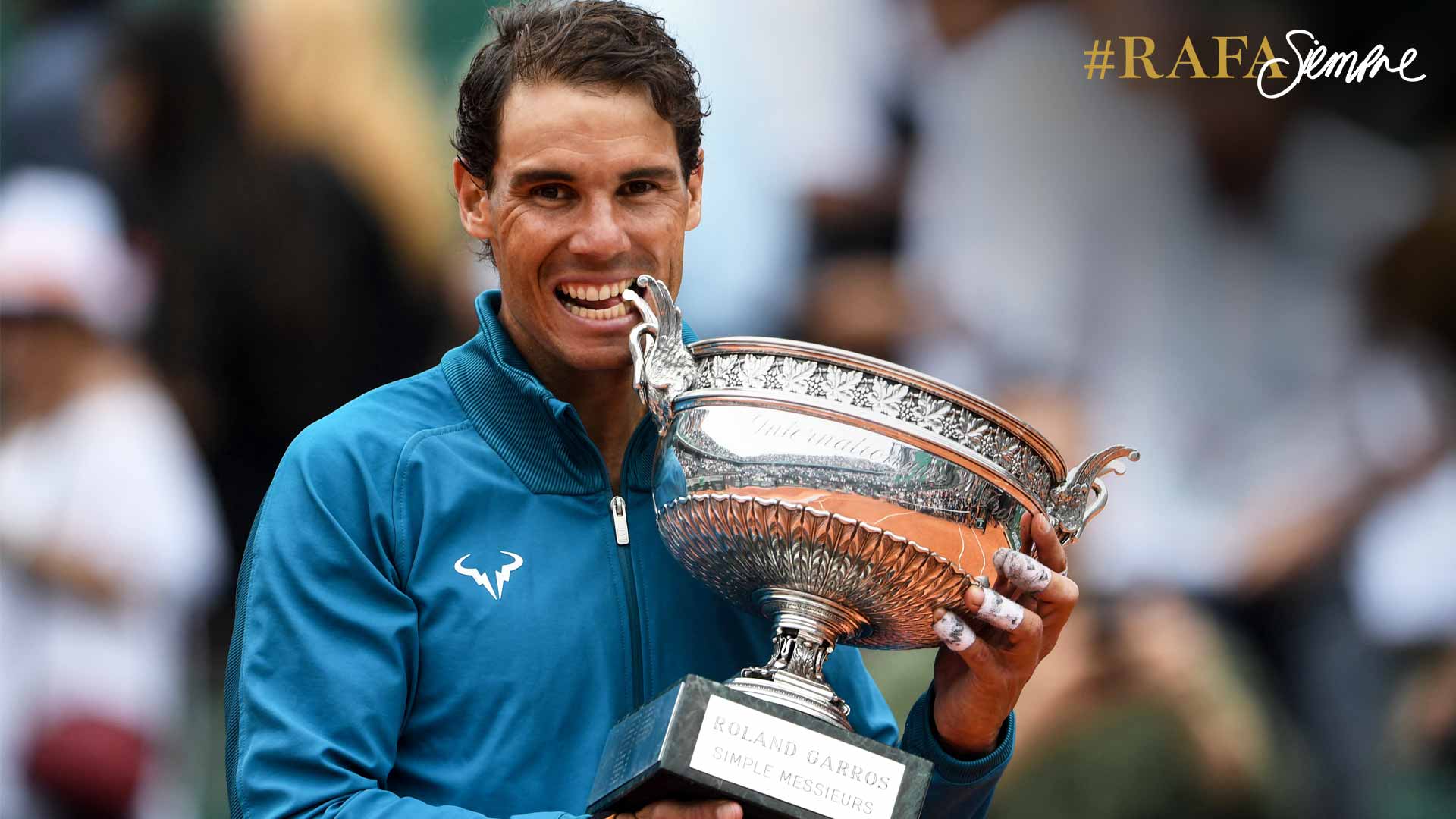 Rafael Nadal won Roland Garros a record 14 times.
