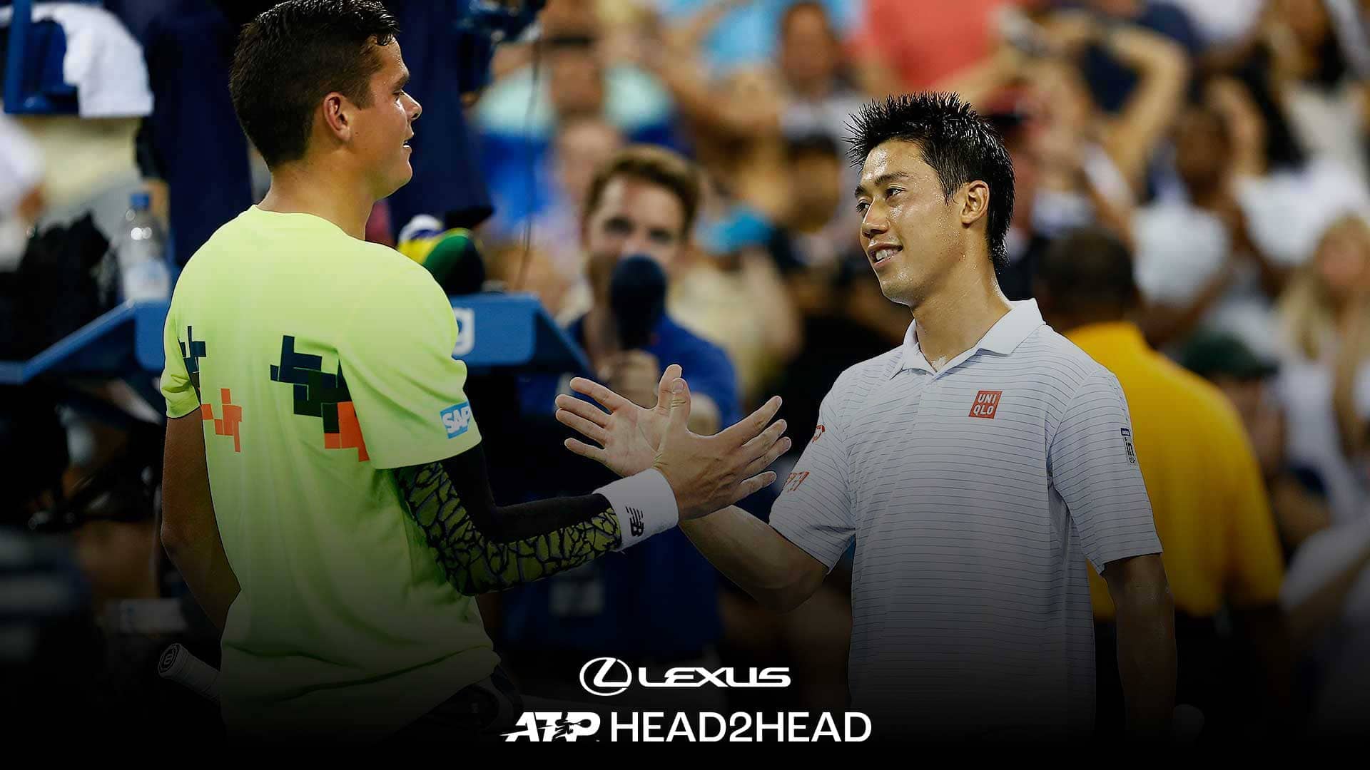 Milos Raonic and Kei Nishikori finish their marathon match at the 2014 US Open at a record-tying 2:26am local time.