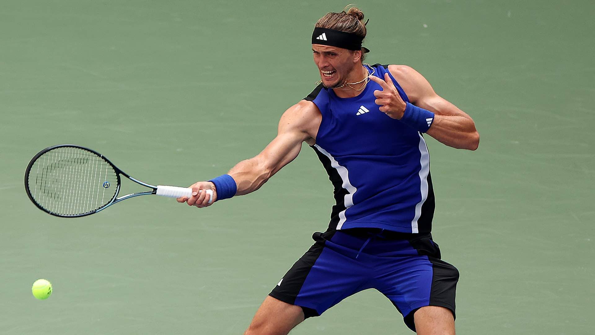 Alexander Zverev in action in New York.
