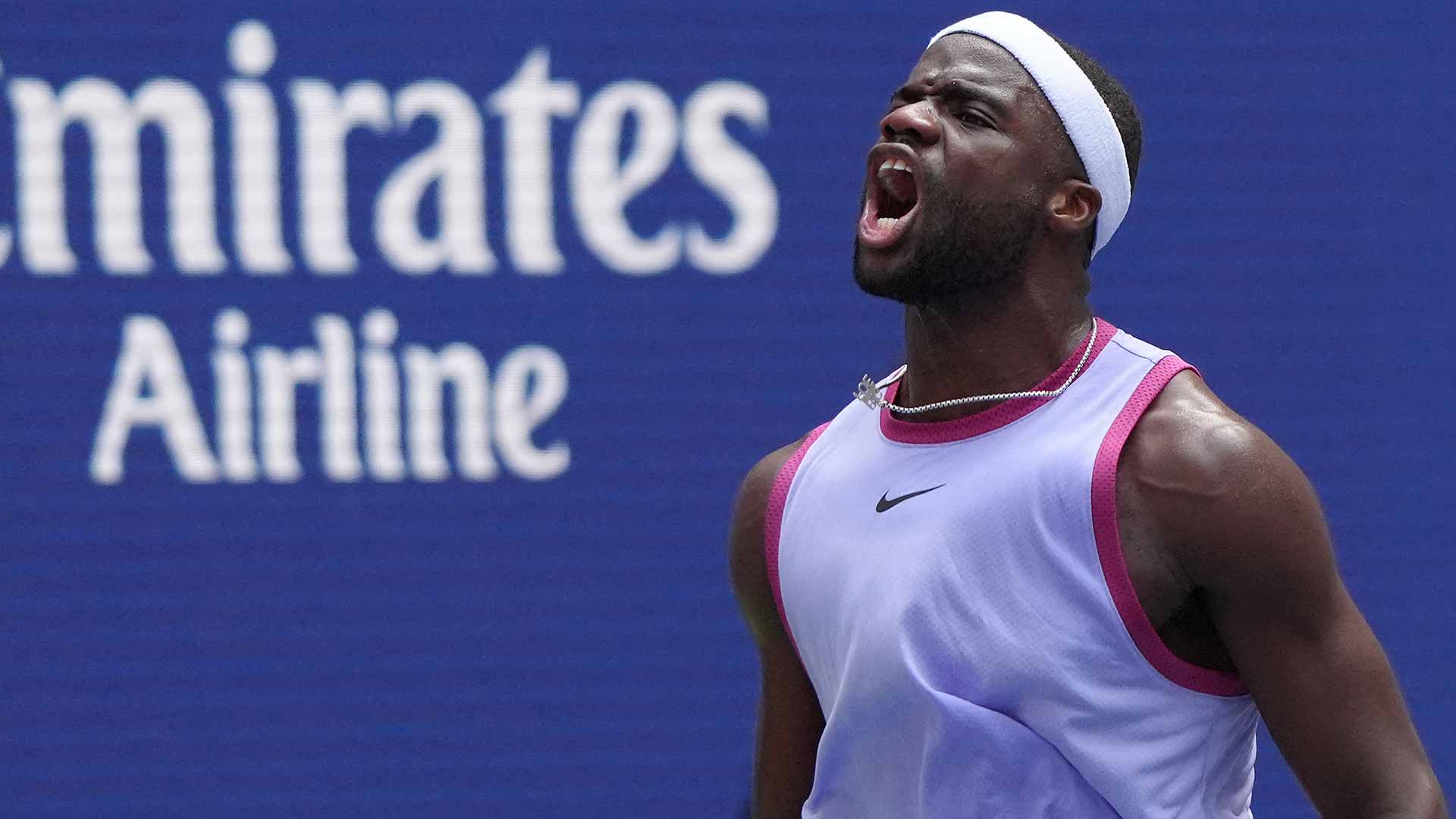 Frances Tiafoe rallies to defeat fellow American Ben Shelton in five sets in the US Open third round.
