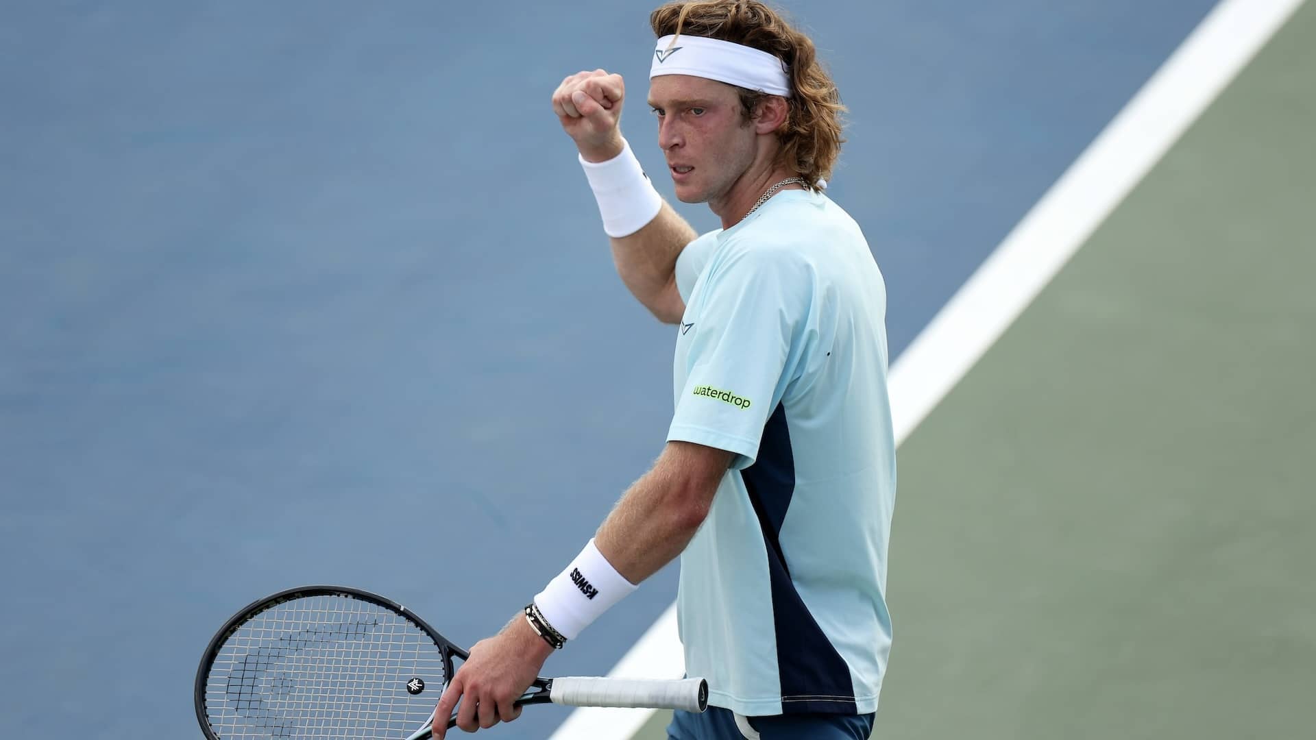 Andrey Rublev, durante un partido en el US Open.