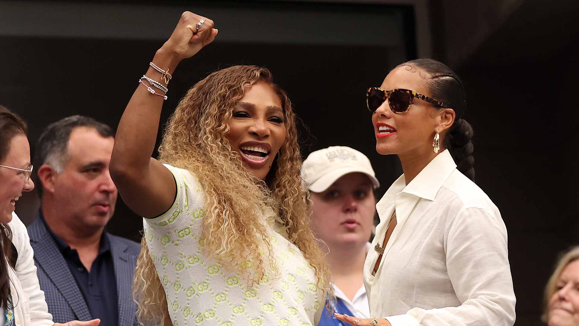 Serena Williams and Alicia Keys watched Grigor Dimitrov's US Open fourth-round win together.