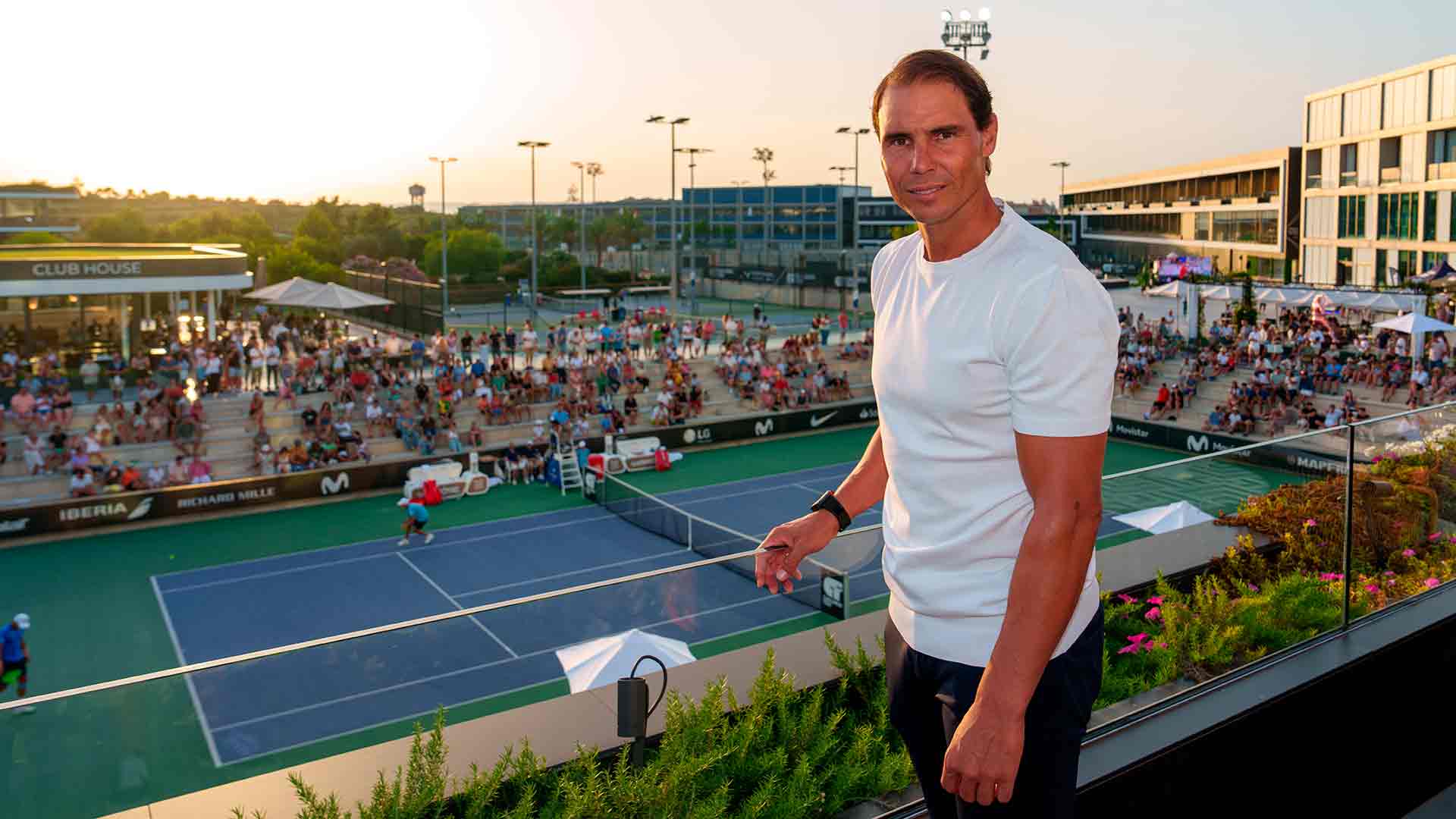 Rafael Nadal durante la celebración del Rafa Nadal Open by Movistar, torneo ATP Challenger Tour.