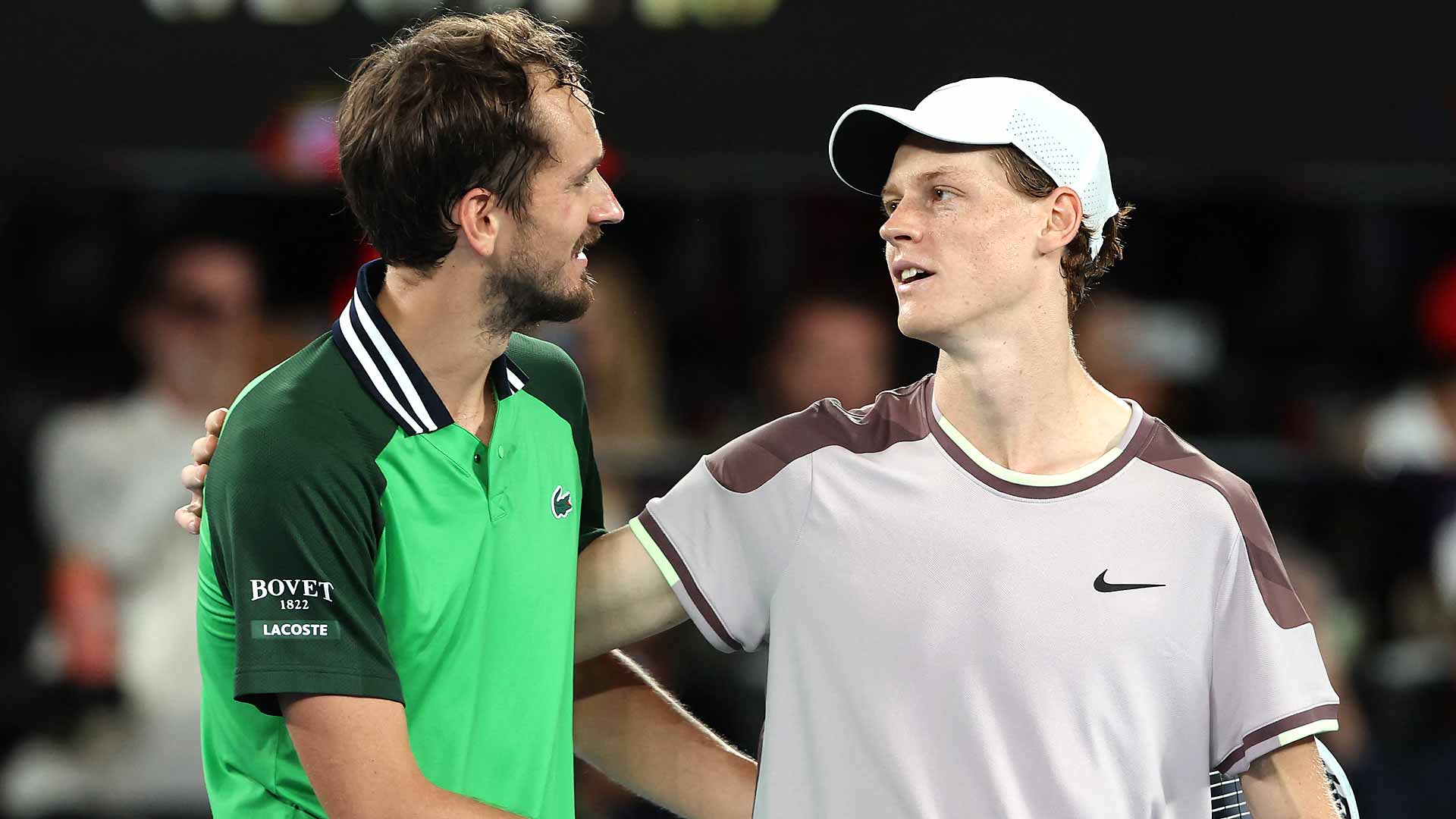 Daniil Medvedev and Jannik Sinner's first Grand Slam meeting came in January's Australian Open final.