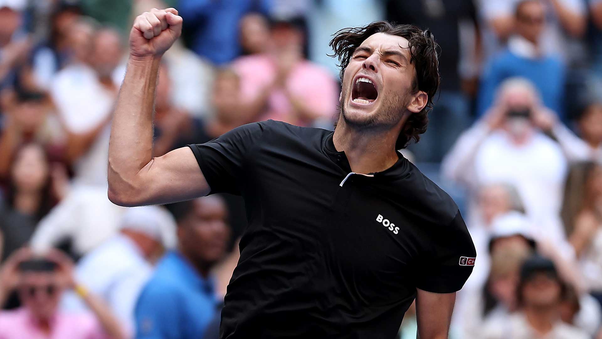 Taylor Fritz defeats Alexander Zverev on Tuesday to reach his maiden Grand Slam semi-final.