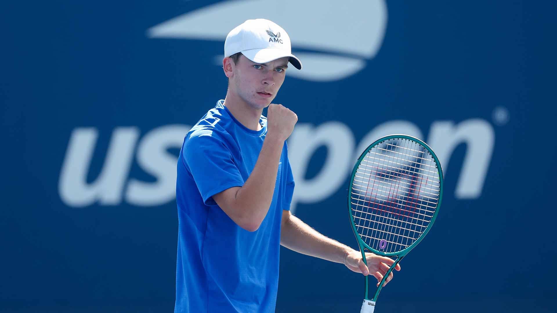 Charlie Robertson is competing in the US Open boys' singles main draw for the first time.