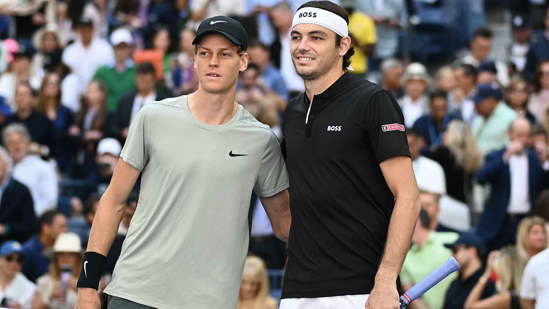 <a href='https://www.atptour.com/es/players/jannik-sinner/s0ag/overview'>Jannik Sinner</a> and <a href='https://www.atptour.com/es/players/taylor-fritz/fb98/overview'>Taylor Fritz</a>