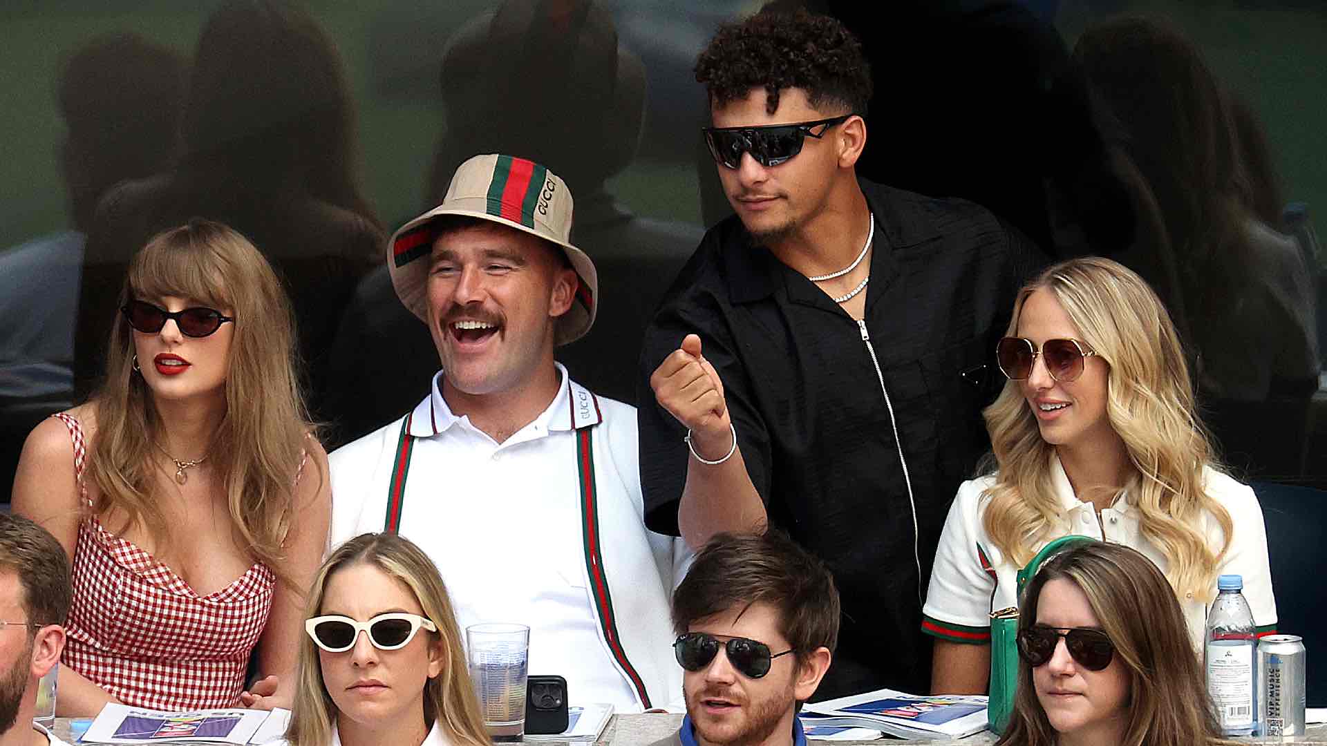 Patrick Mahomes, Travis Kelce, Taylor Swift
