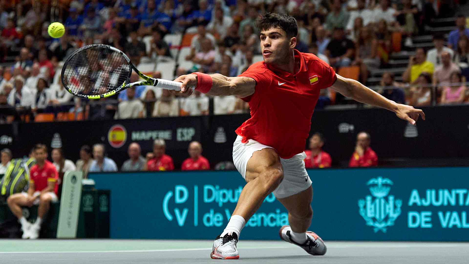 Carlos Alcaraz leads Spain to the 2024 Davis Cup Final 8 with a win over Ugo Humbert.