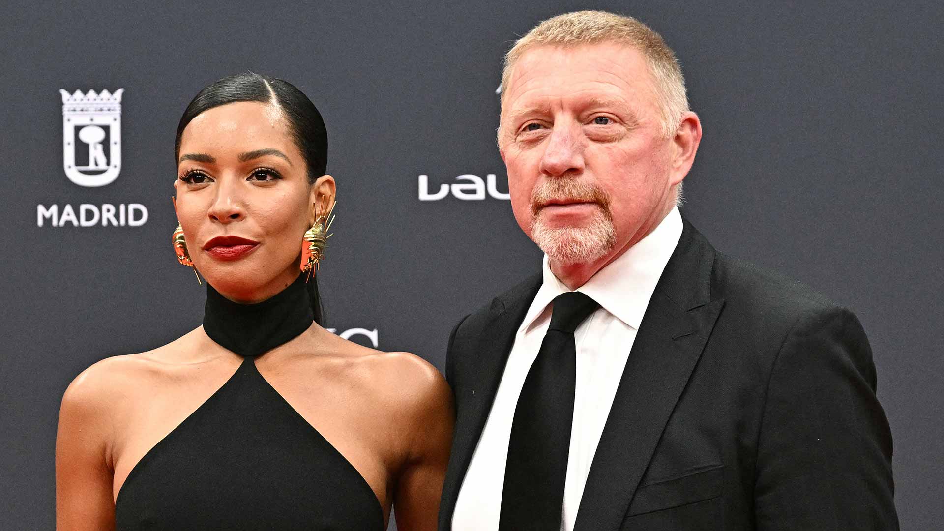 Lilian de Carvalho Monteiro with Boris Becker at the Laureus World Sports Awards gala in Madrid earlier this year.