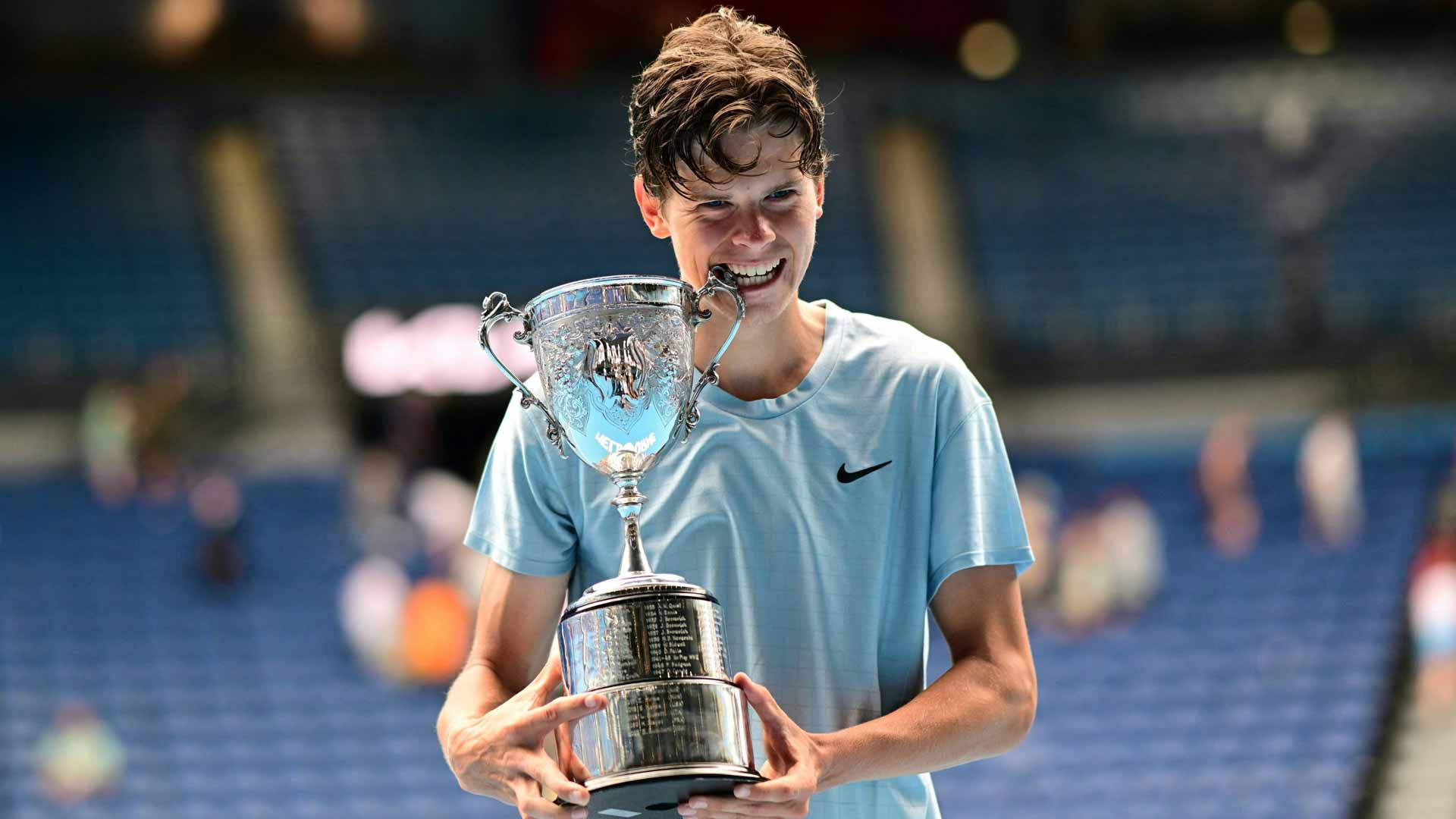 <a href='https://www.atptour.com/en/players/alexander-blockx/b0pg/overview'>Alexander Blockx</a> wins the 2023 <a href='https://www.atptour.com/en/tournaments/australian-open/580/overview'>Australian Open</a> junior title.