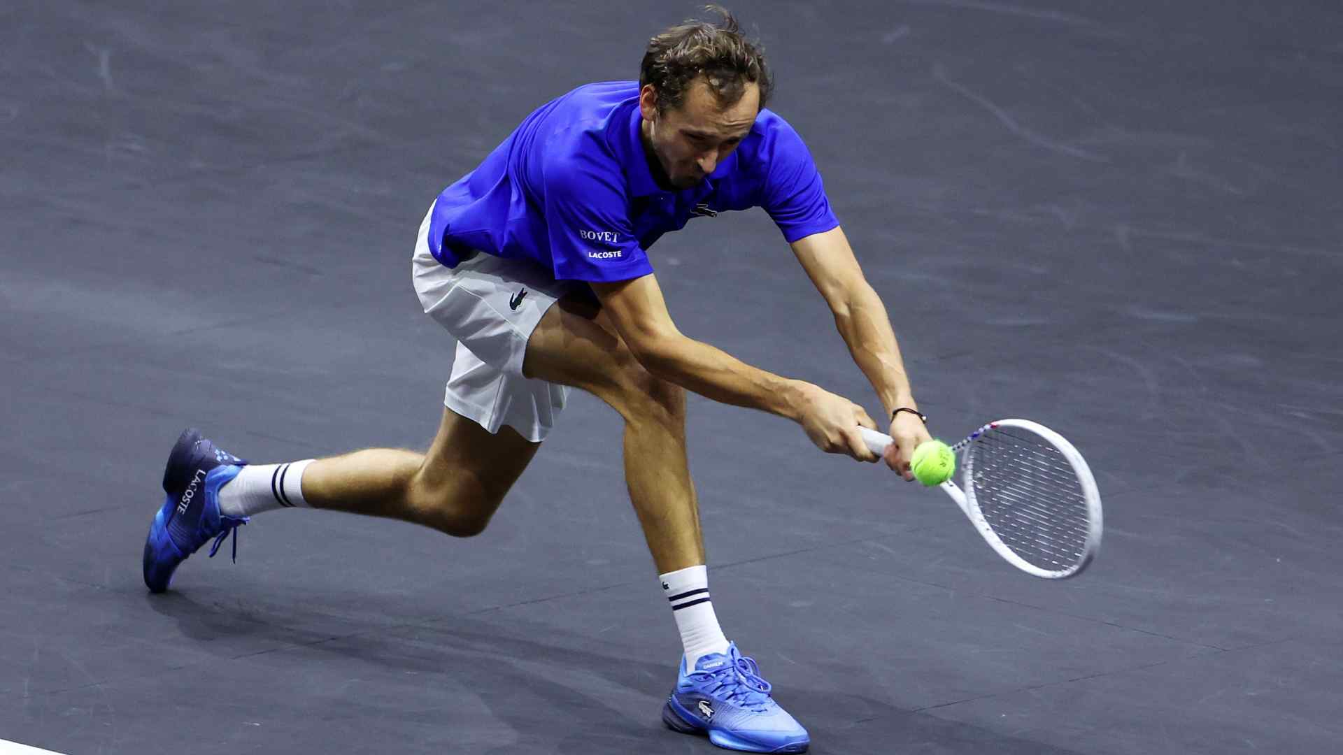 Daniil Medvedev in action at the 2024 Laver Cup 