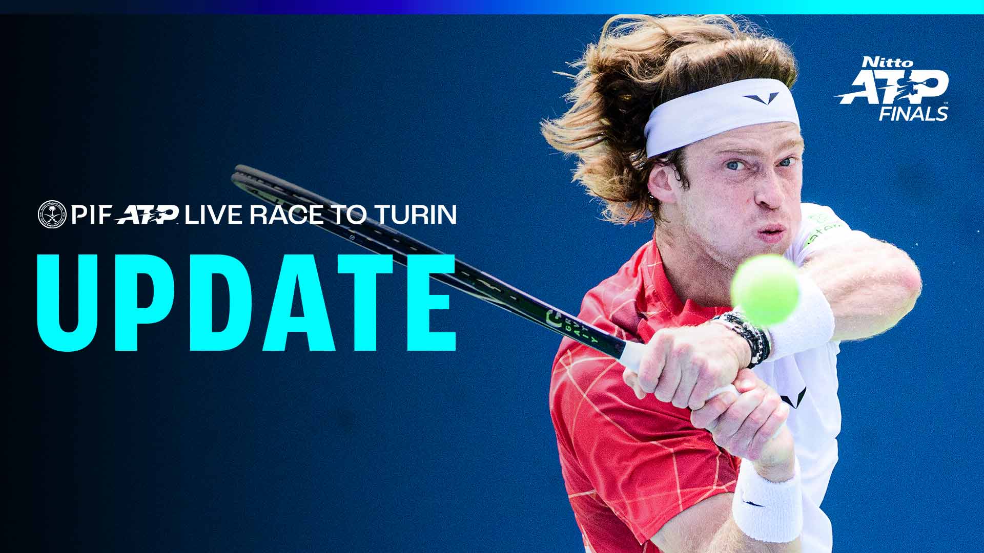 Andrey Rublev is seventh in the PIF ATP Live Race To Turin.