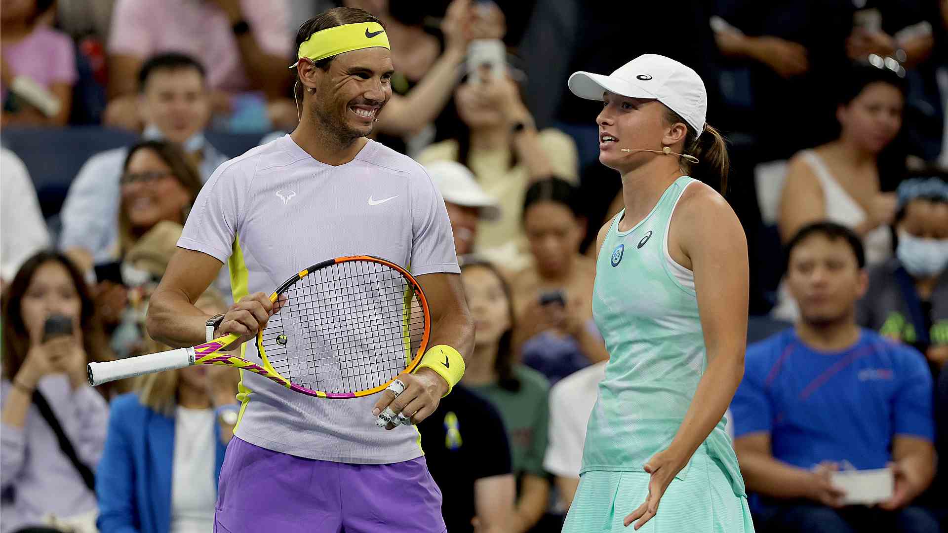 Rafael Nadal and Iga Swiatek at 2022 US Open.