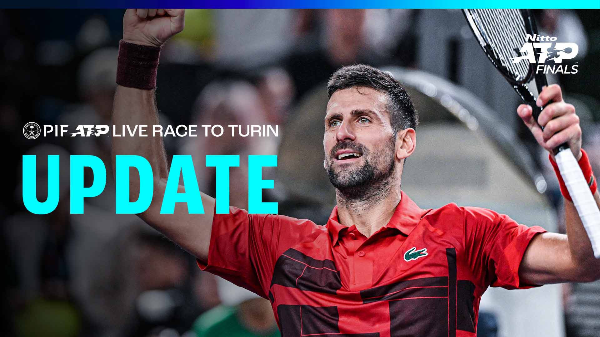   Novak Djokovic está sexto en la PIF ATP Live Race To Turin tras llegar a la final en Shanghái.