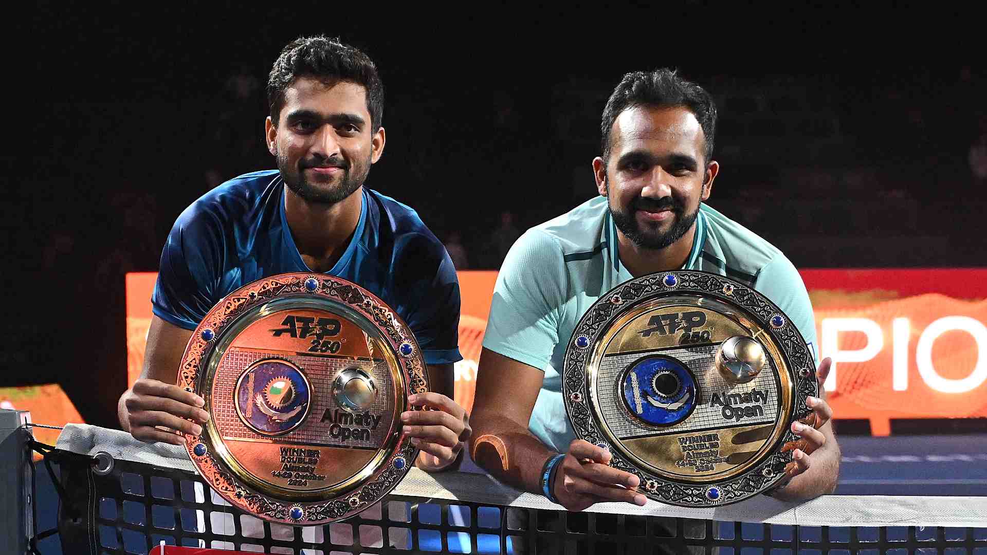 <a href='https://www.atptour.com/en/players/rithvik-choudary-bollipalli/b0px/overview'>Rithvik Choudary Bollipalli</a> and <a href='https://www.atptour.com/en/players/arjun-kadhe/kd43/overview'>Arjun Kadhe</a>