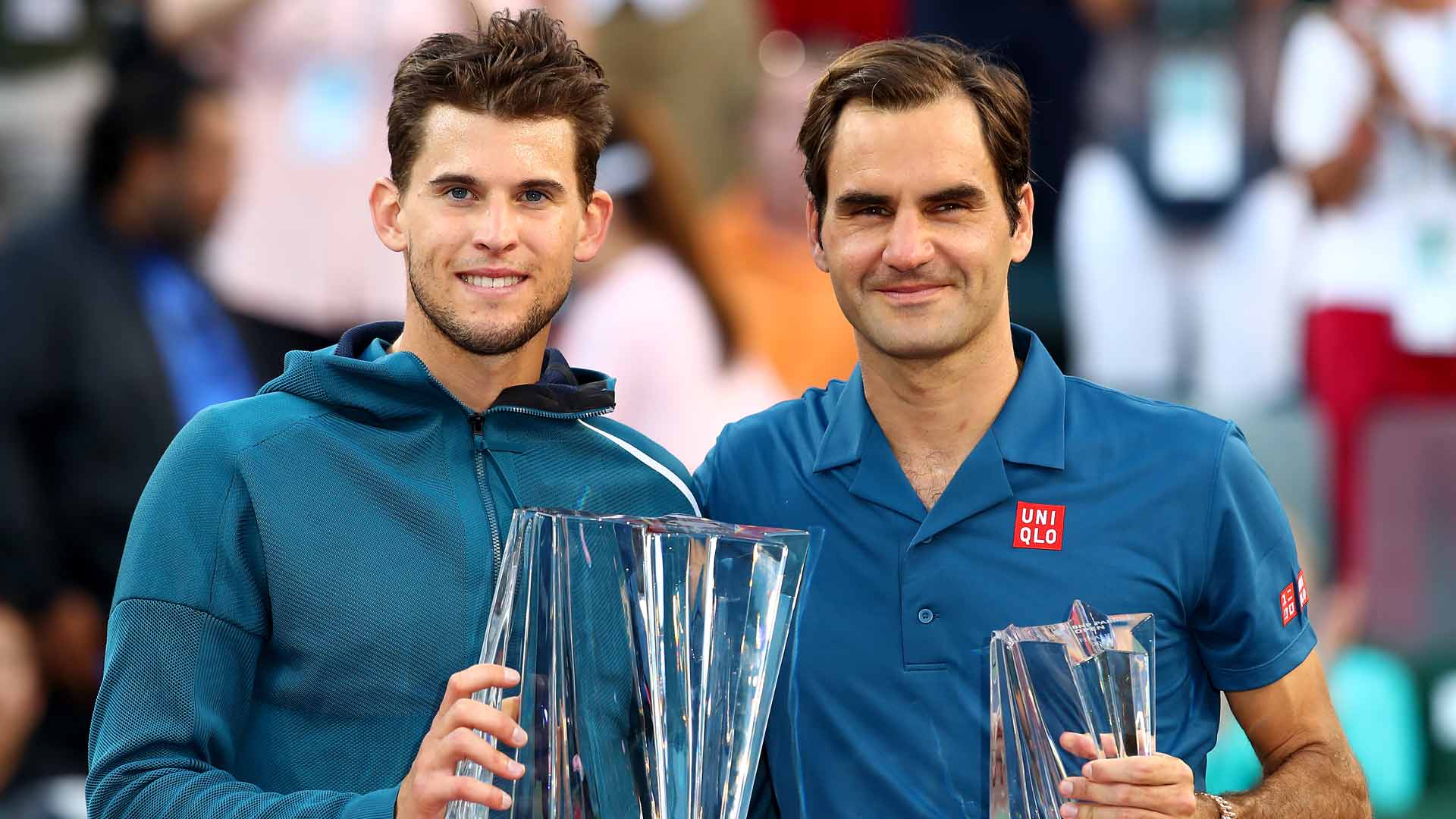 Dominic Thiem defeated Roger Federer in the final of the 2019 BNP Paribas Open.