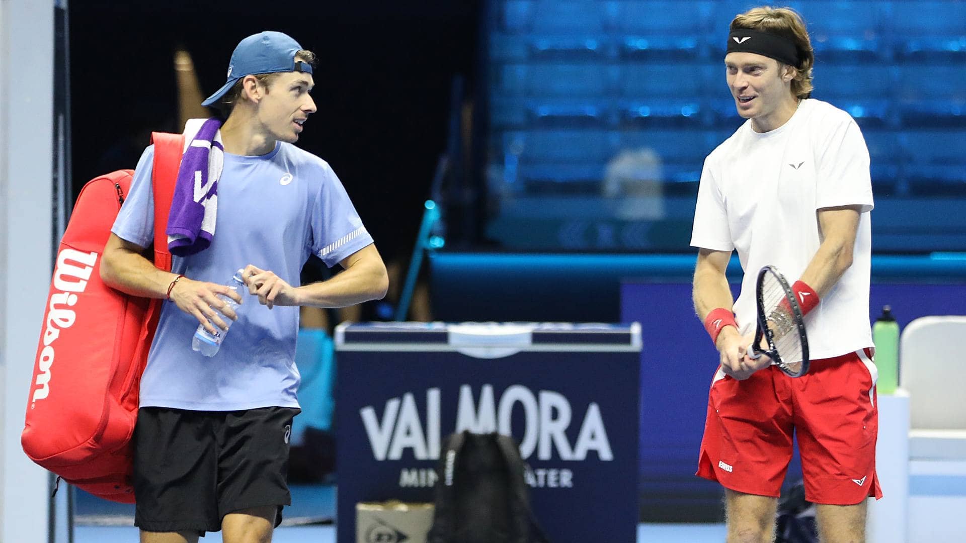 <a href='https://www.atptour.com/en/players/alex-de-minaur/dh58/overview'>Alex de Minaur</a> and <a href='https://www.atptour.com/en/players/andrey-rublev/re44/overview'>Andrey Rublev</a>