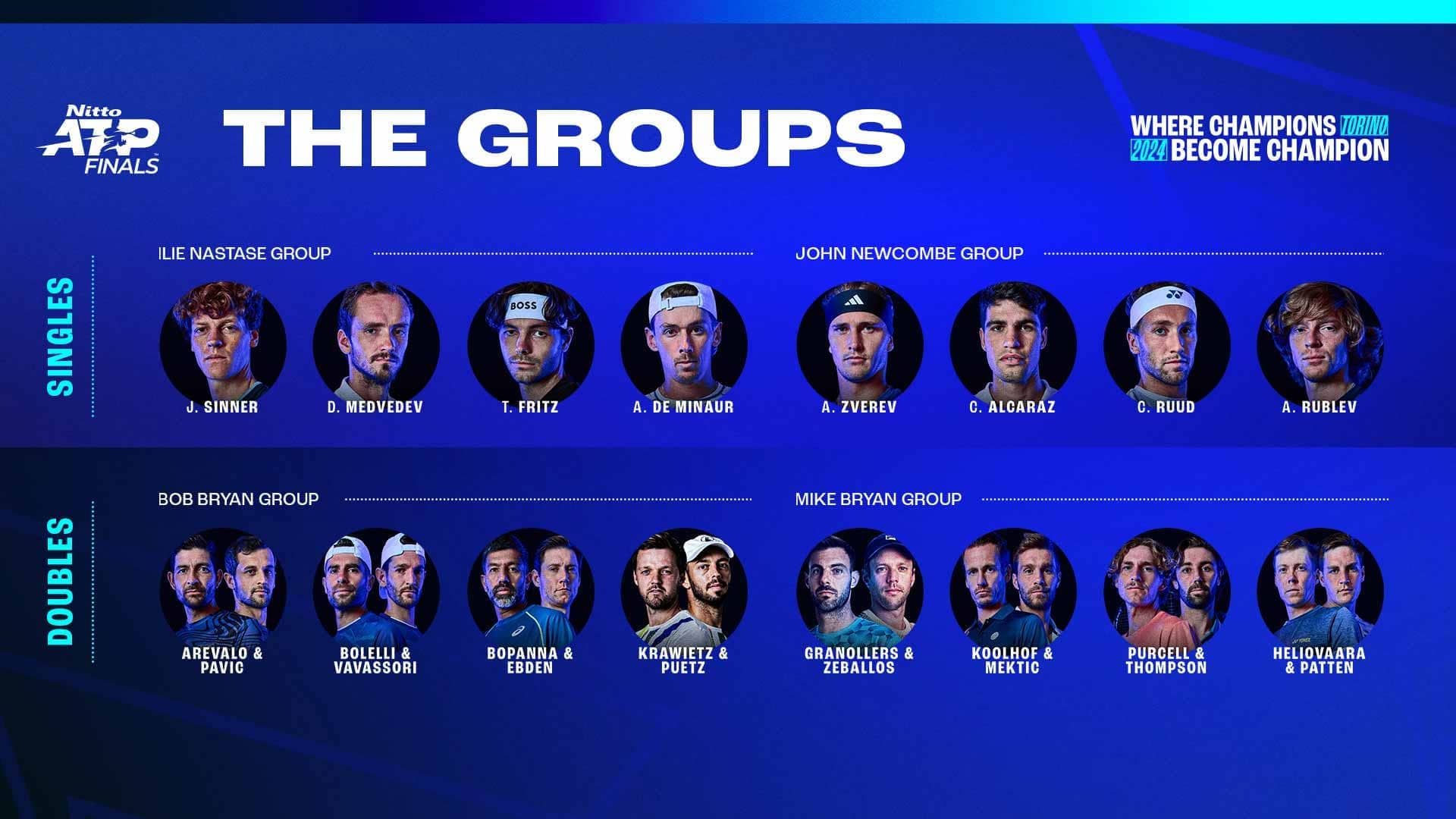 The 2024 Nitto ATP Finals will take place from 10-17 November.