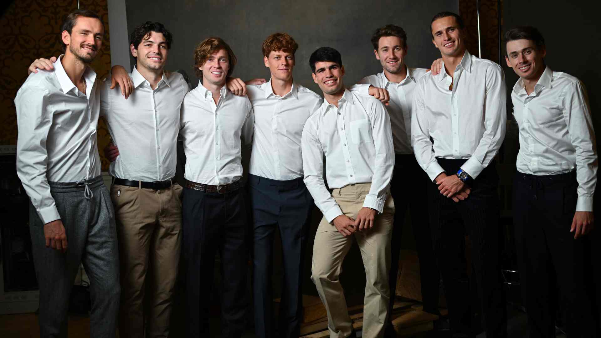 Daniil Medvedev, Taylor Fritz, Andrey Rublev, Jannik Sinner, Carlos Alcaraz, Casper Ruud, Alexander Zverev, Alex de Minaur