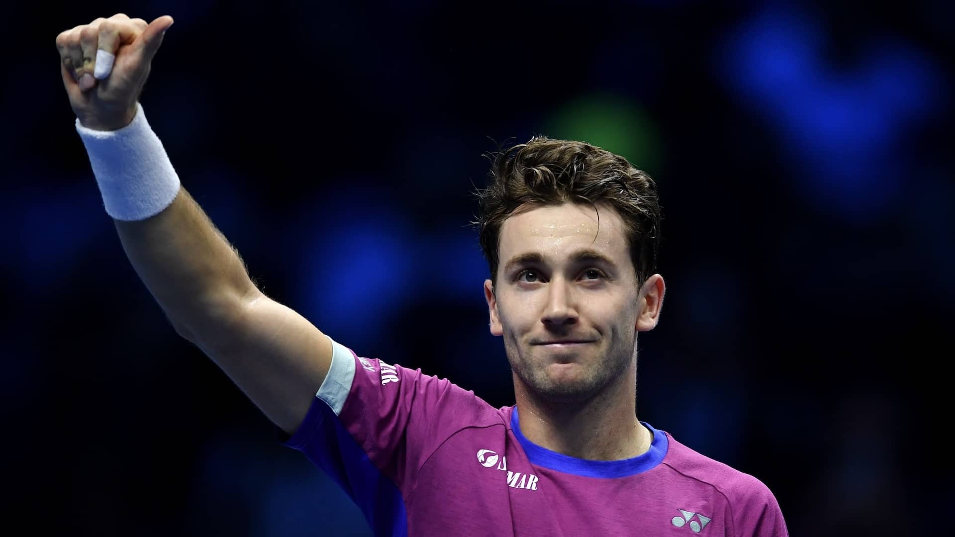 Casper Ruud, tras ganar a Carlos Alcaraz en Turín.