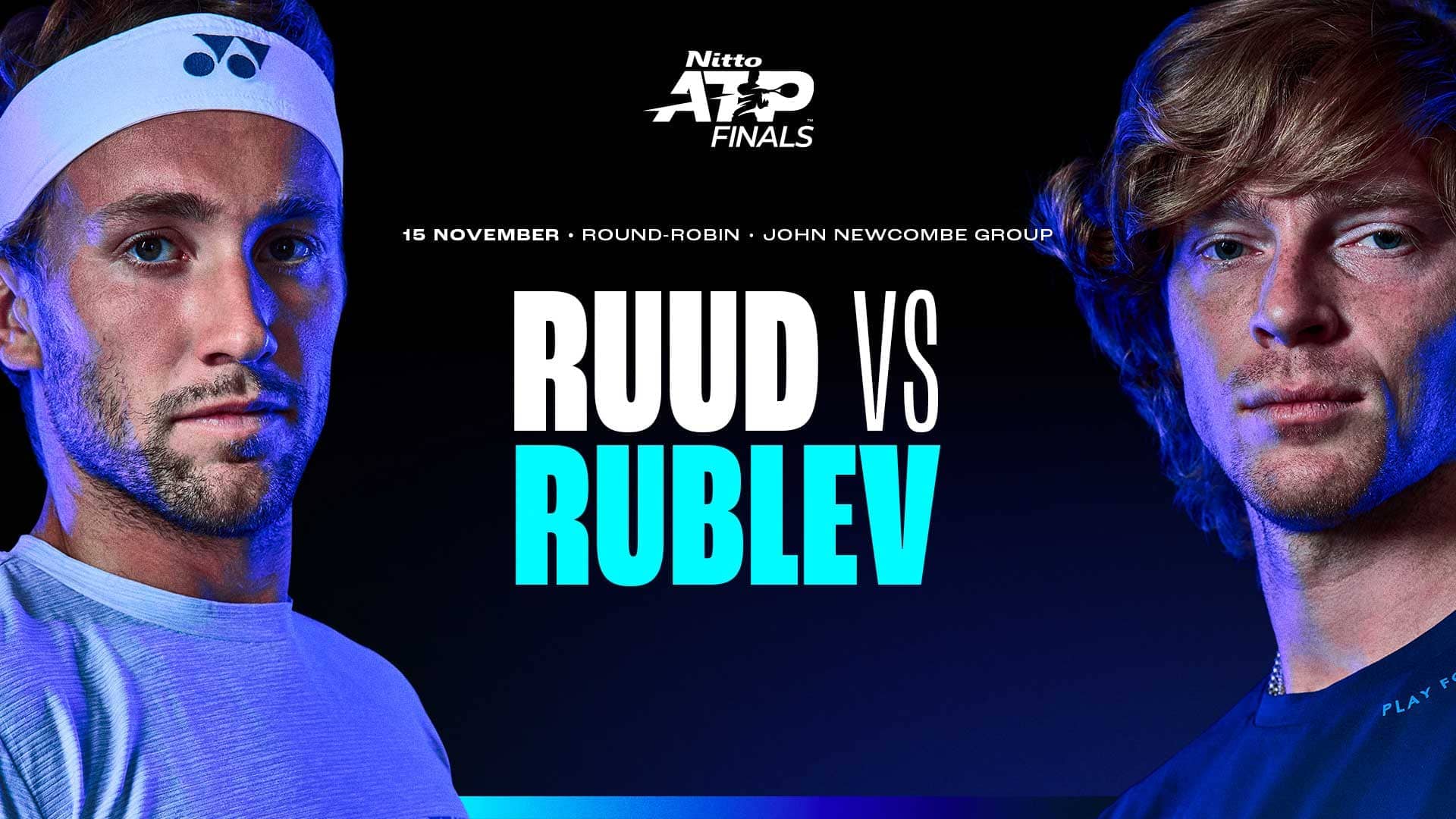 Casper Ruud trails Andrey Rublev 2-5 in their Lexus ATP Head2Head series.