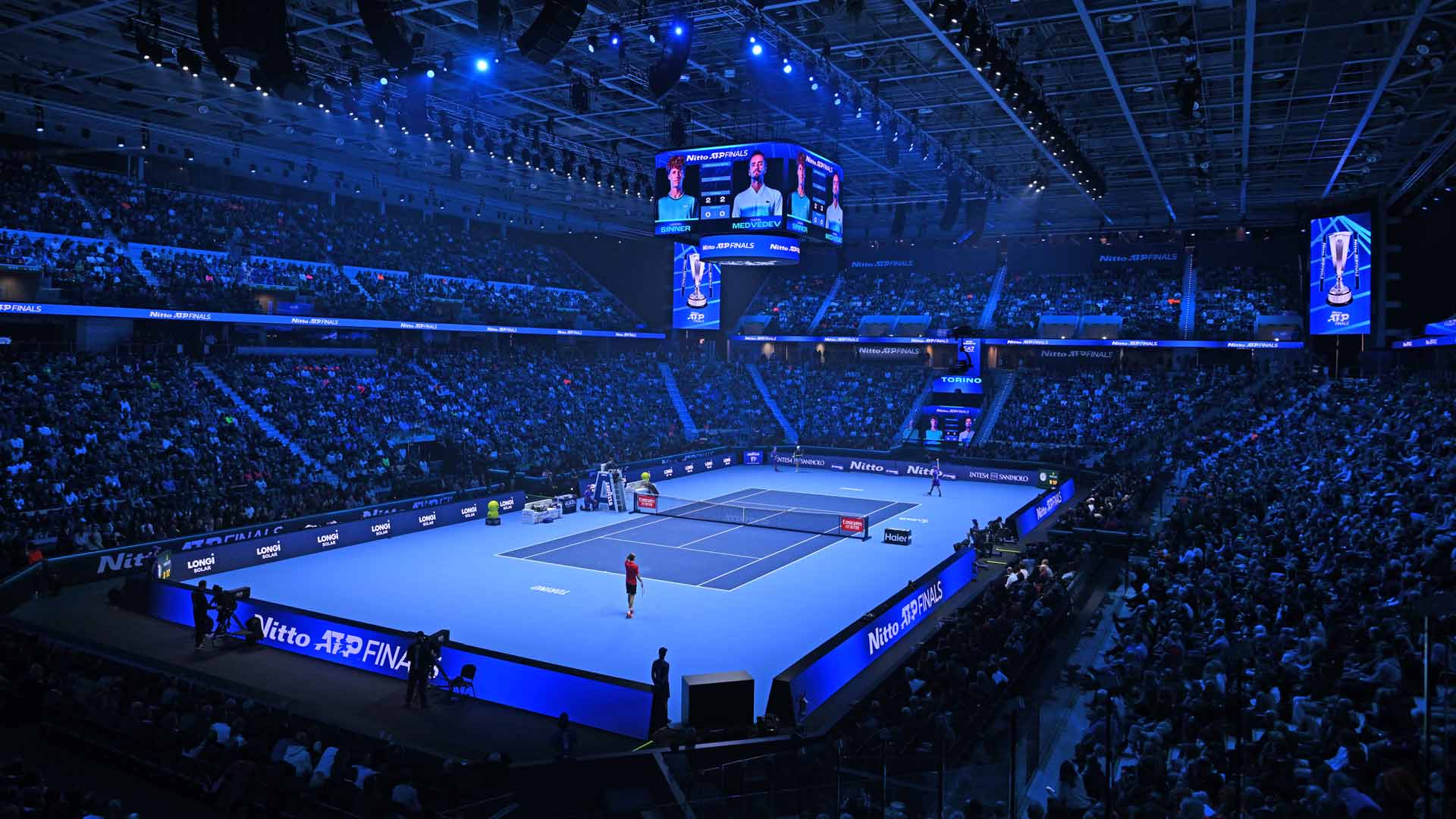 The Nitto ATP Finals is held at the Inalpi Arena in Turin.