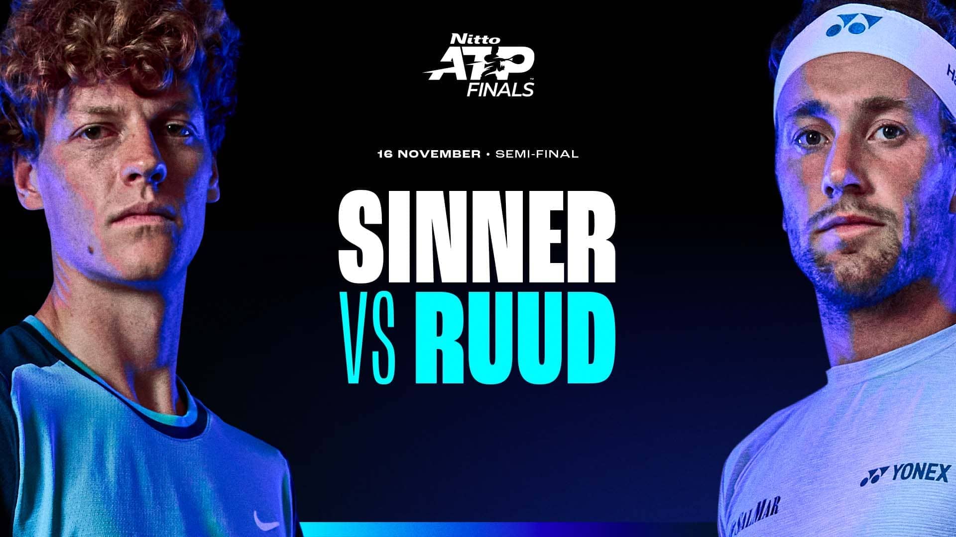 Jannik Sinner leads Casper Ruud 2-0 in their Lexus ATP Head2Head series, but the Turin semi-final opponents have not squared off since 2021.