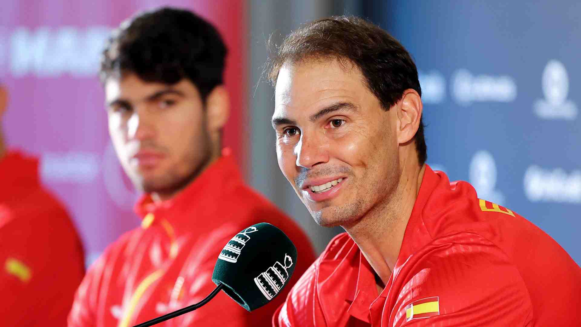 Rafael Nadal addresses the media ahead of the 2024 Davis Cup Final 8.