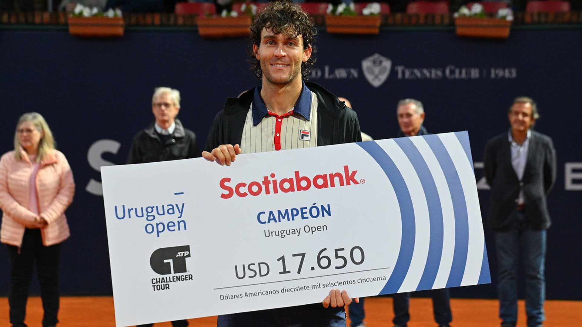 <a href='https://www.atptour.com/en/players/tristan-boyer/b0ej/overview'>Tristan Boyer</a> wins the Montevideo Challenger.
