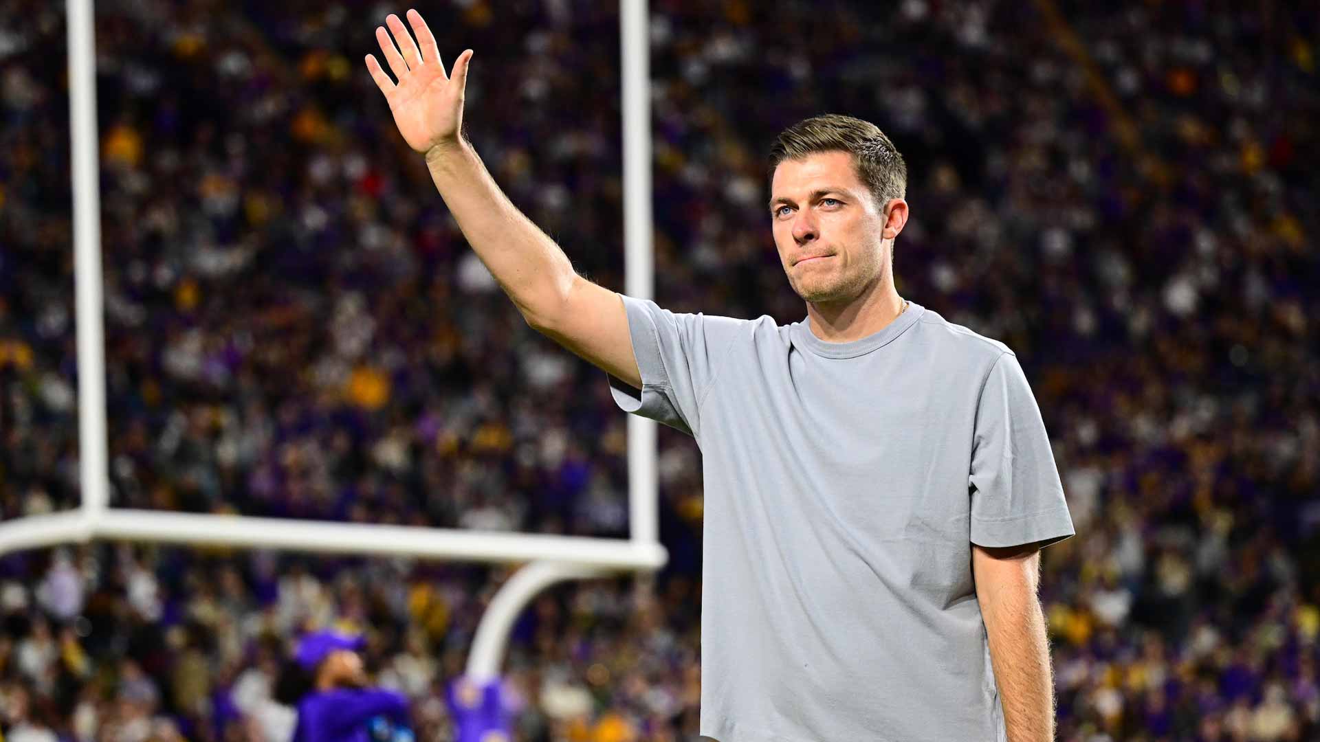 Neal Skupski honoured at the LSU football game Saturday night.