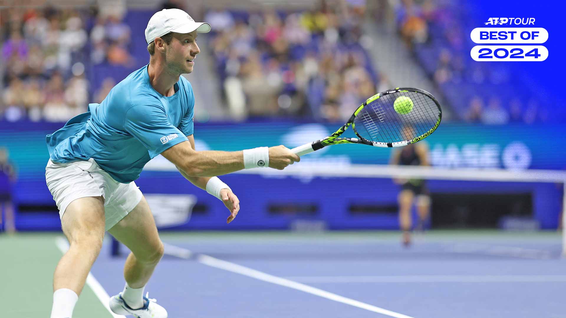 Botic van de Zandschulp defeats Carlos Alcaraz at the 2024 US Open.